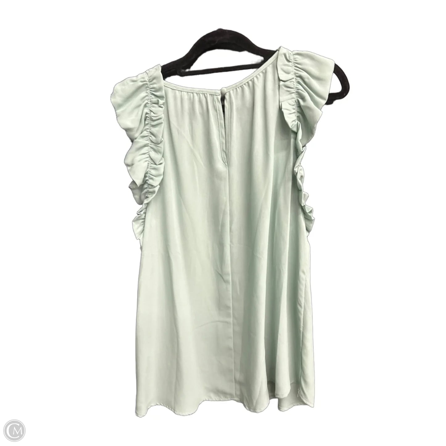 Top Sleeveless By Blu Pepper In Green, Size: L