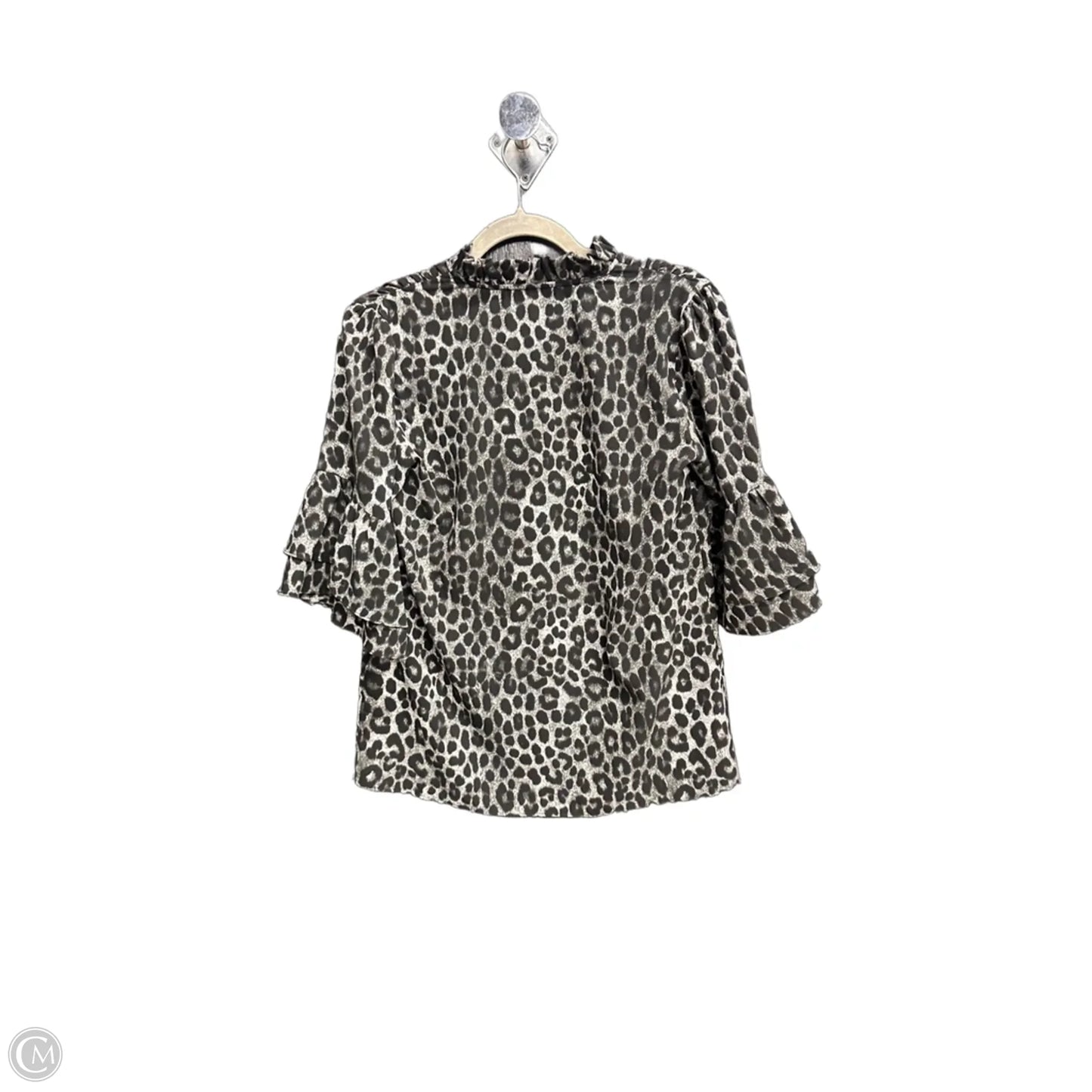 Top 3/4 Sleeve By Michael By Michael Kors In Animal Print, Size: S