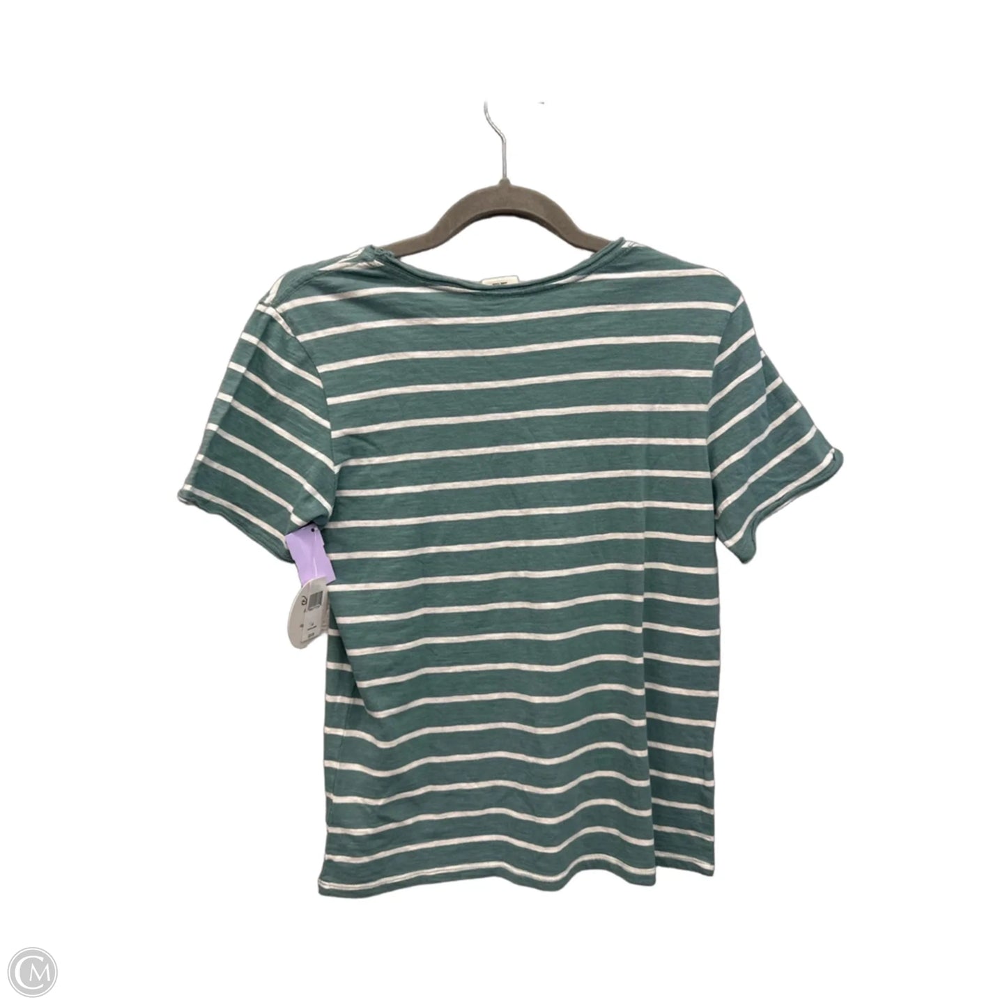 Top Short Sleeve By Disney In Striped Pattern, Size: L