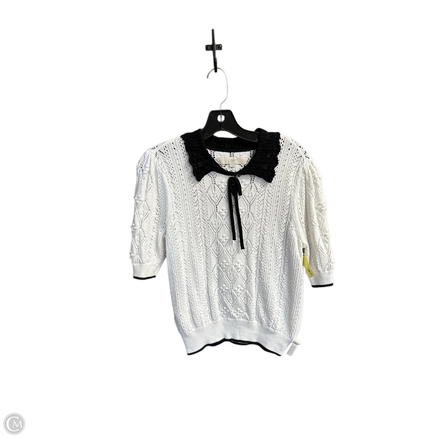 Top Short Sleeve By Loft In White, Size: M