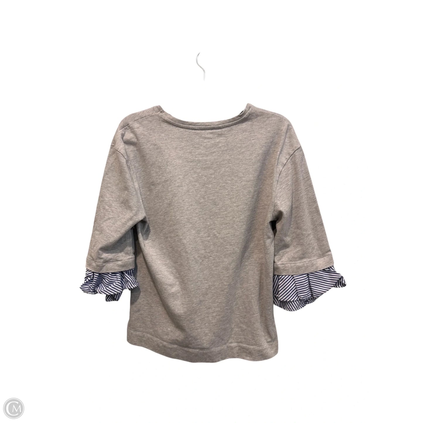 Top 3/4 Sleeve By Lauren By Ralph Lauren In Grey, Size: S