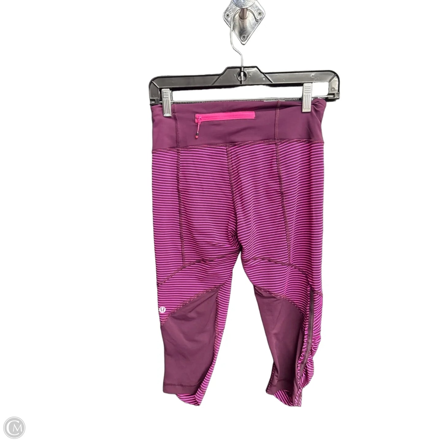 Athletic Leggings Capris By Lululemon In Pink & Purple, Size: S