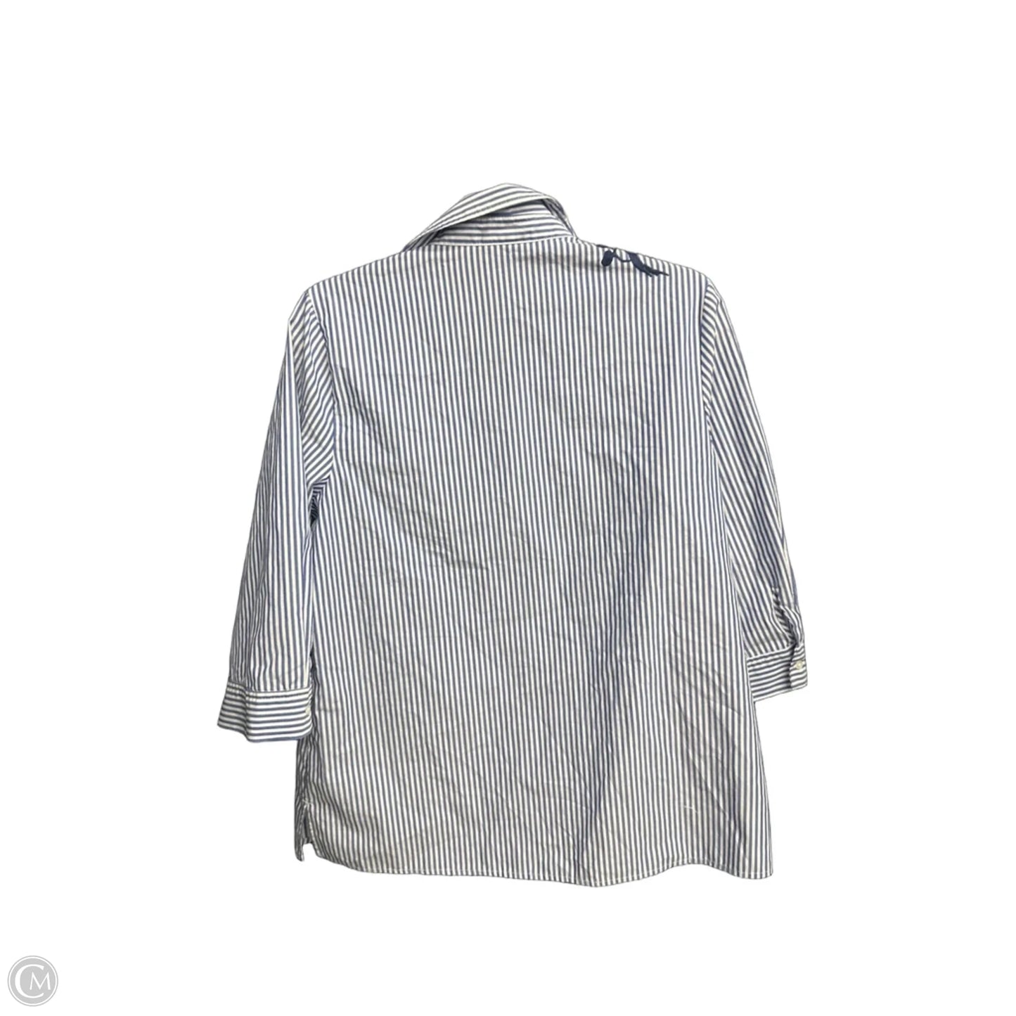 Top Long Sleeve By Chicos In Striped Pattern, Size: L