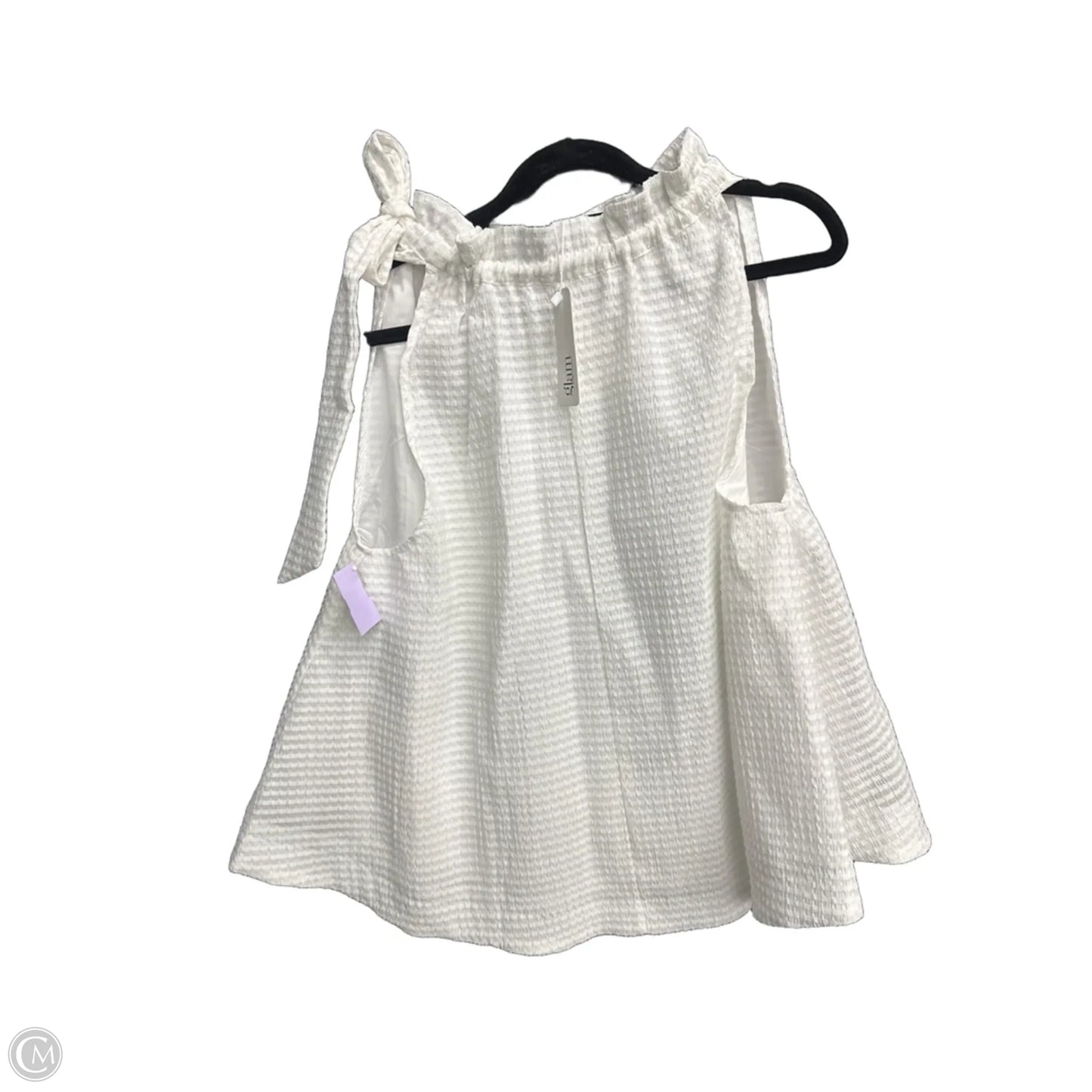 Top Sleeveless By Glam In White, Size: M