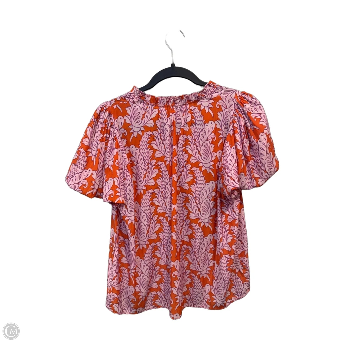 Top Short Sleeve By Rose And Olive In Orange & Purple, Size: S
