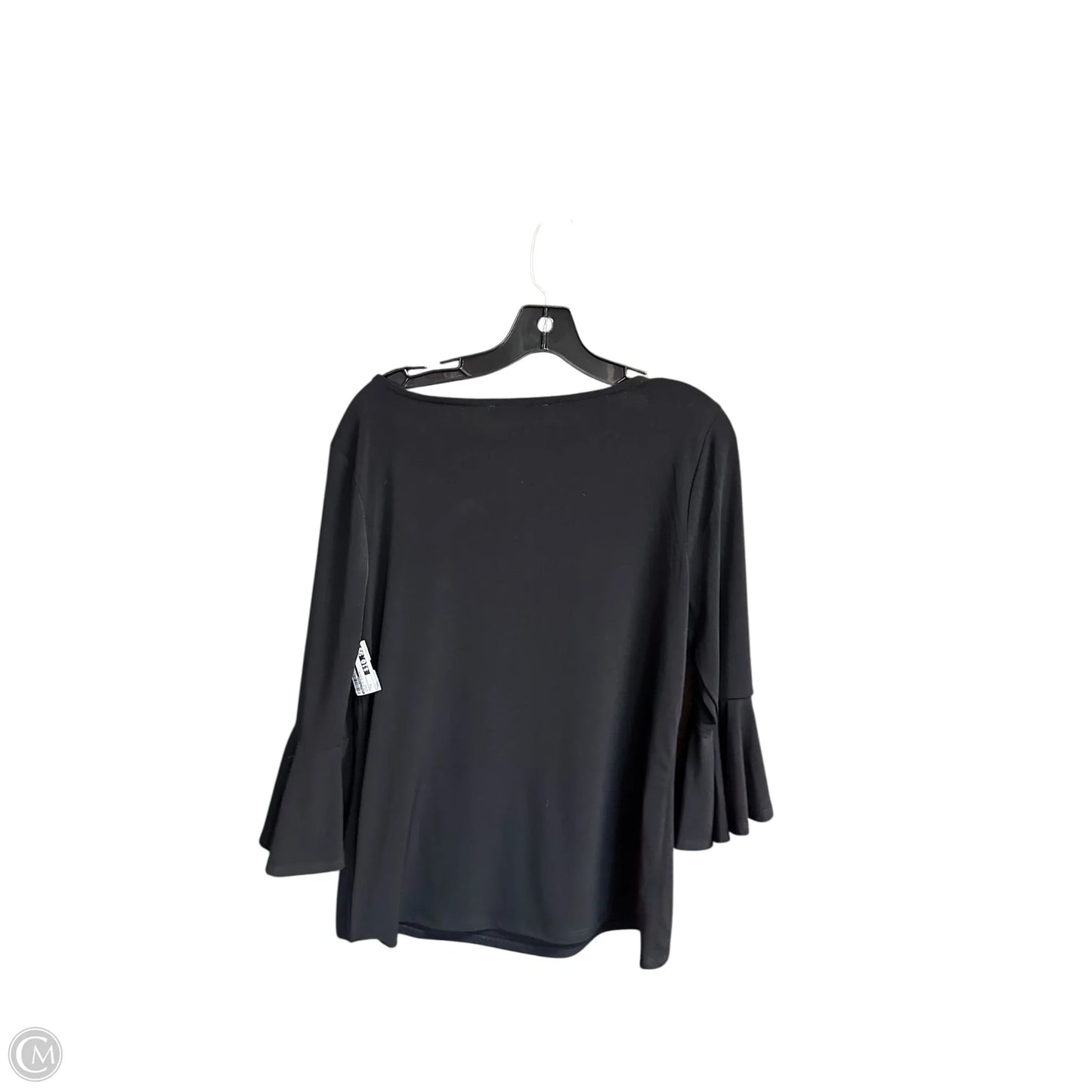 Top 3/4 Sleeve By Philosophy In Black, Size: L