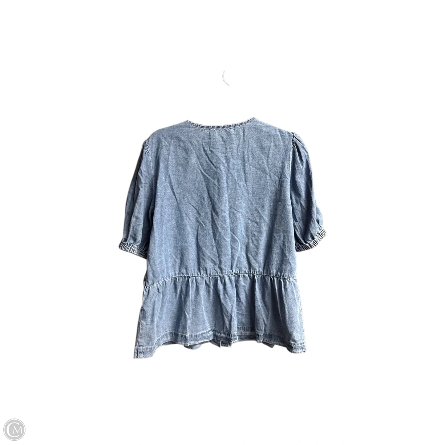 Top Short Sleeve By Clothes Mentor In Blue Denim, Size: L