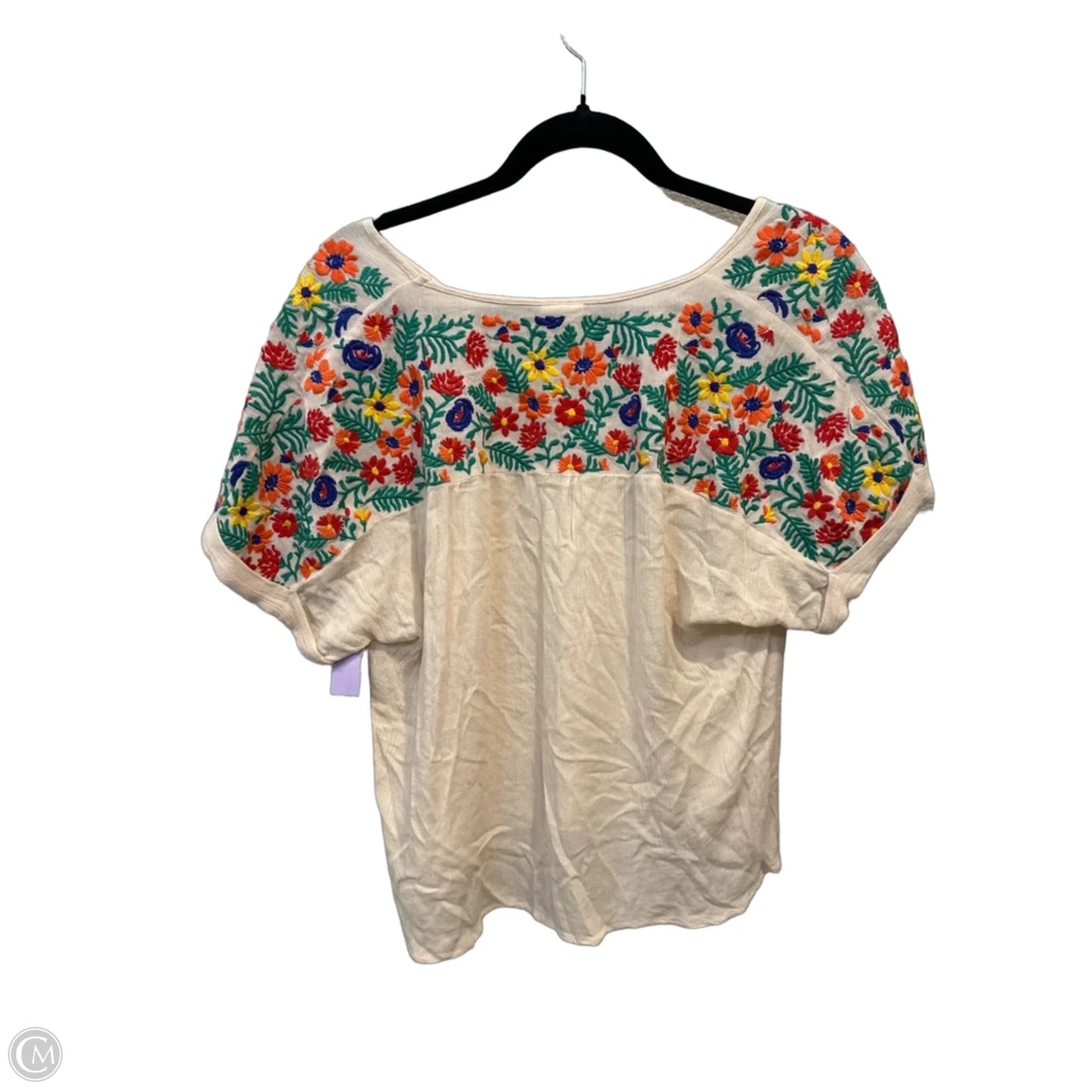 Top Short Sleeve By By Together In Cream, Size: S