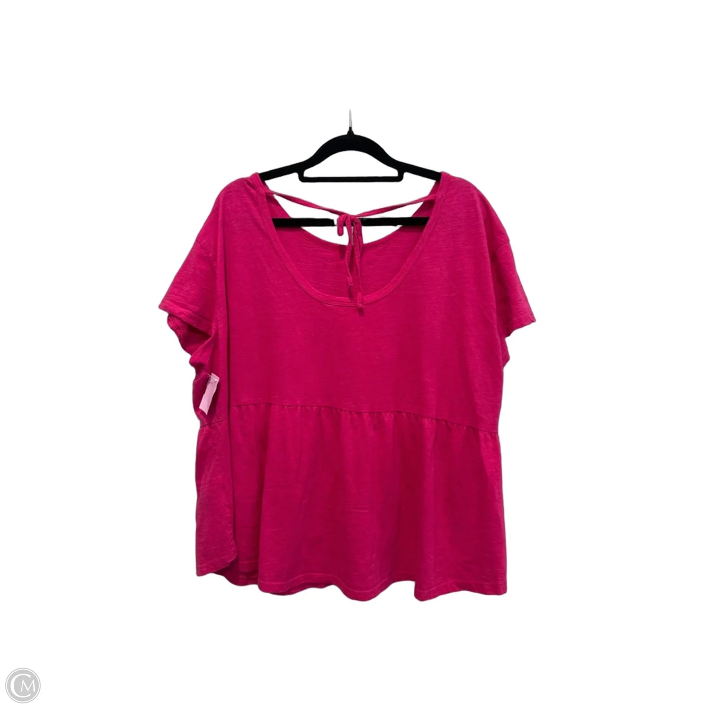 Top Short Sleeve Basic By Time And Tru In Pink, Size: Xl