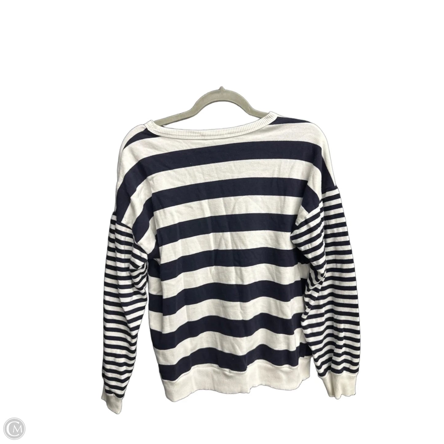 Top Long Sleeve By Workshop In Striped Pattern, Size: L