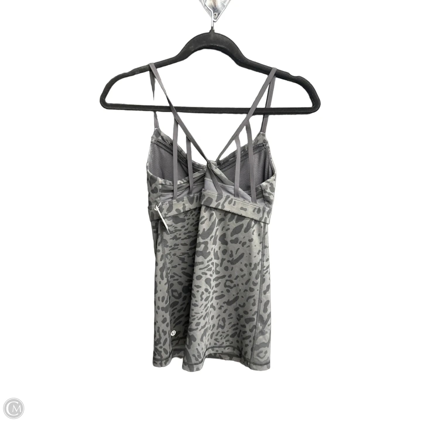 Athletic Tank Top By Lululemon In Black & Grey, Size: S