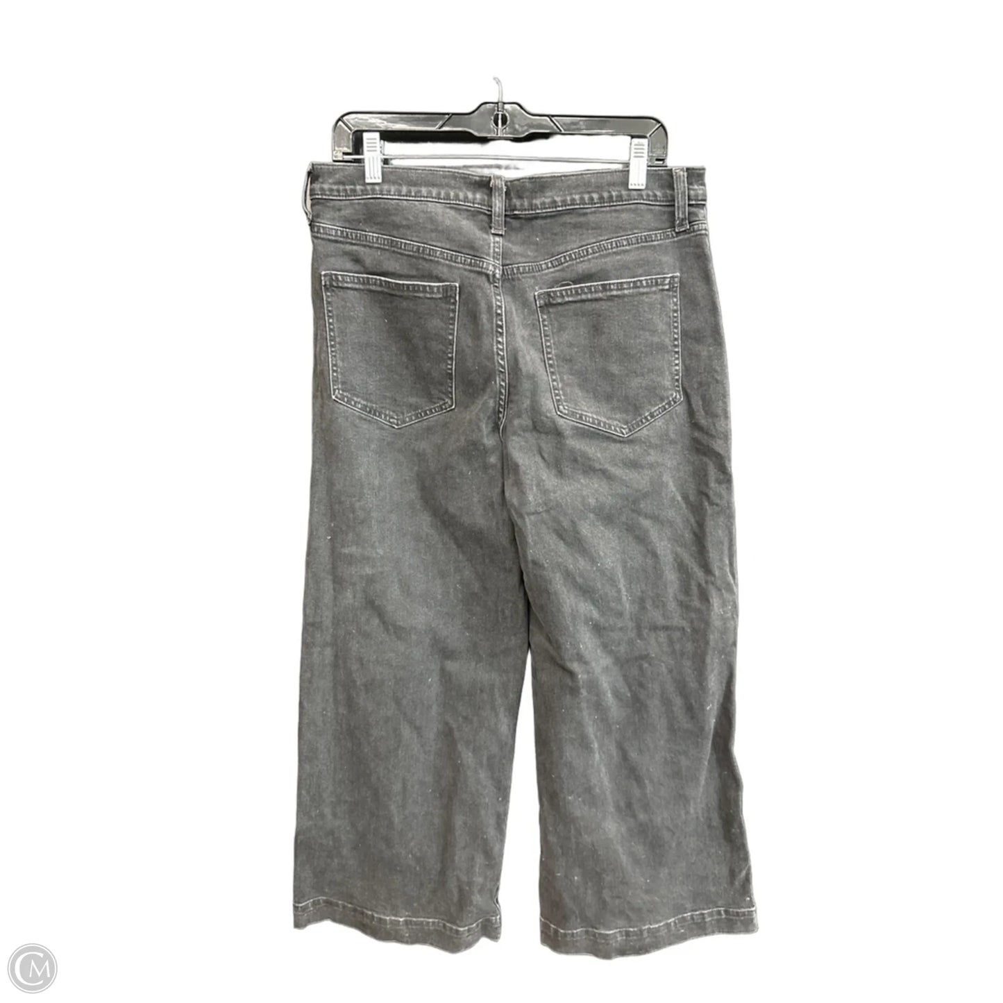 Jeans Wide Leg By Gap In Black Denim, Size: 12