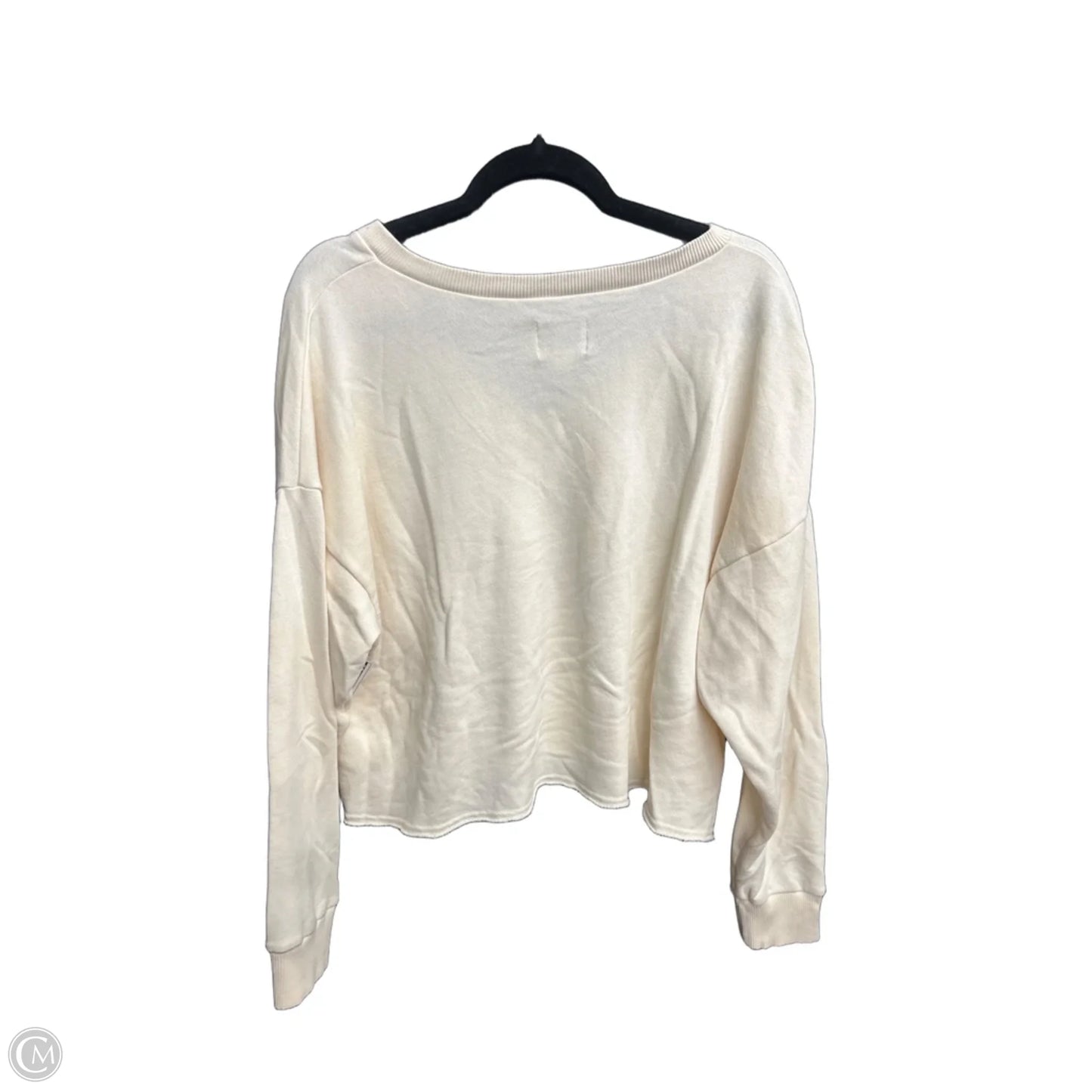 Top Long Sleeve By American Eagle In Cream, Size: M