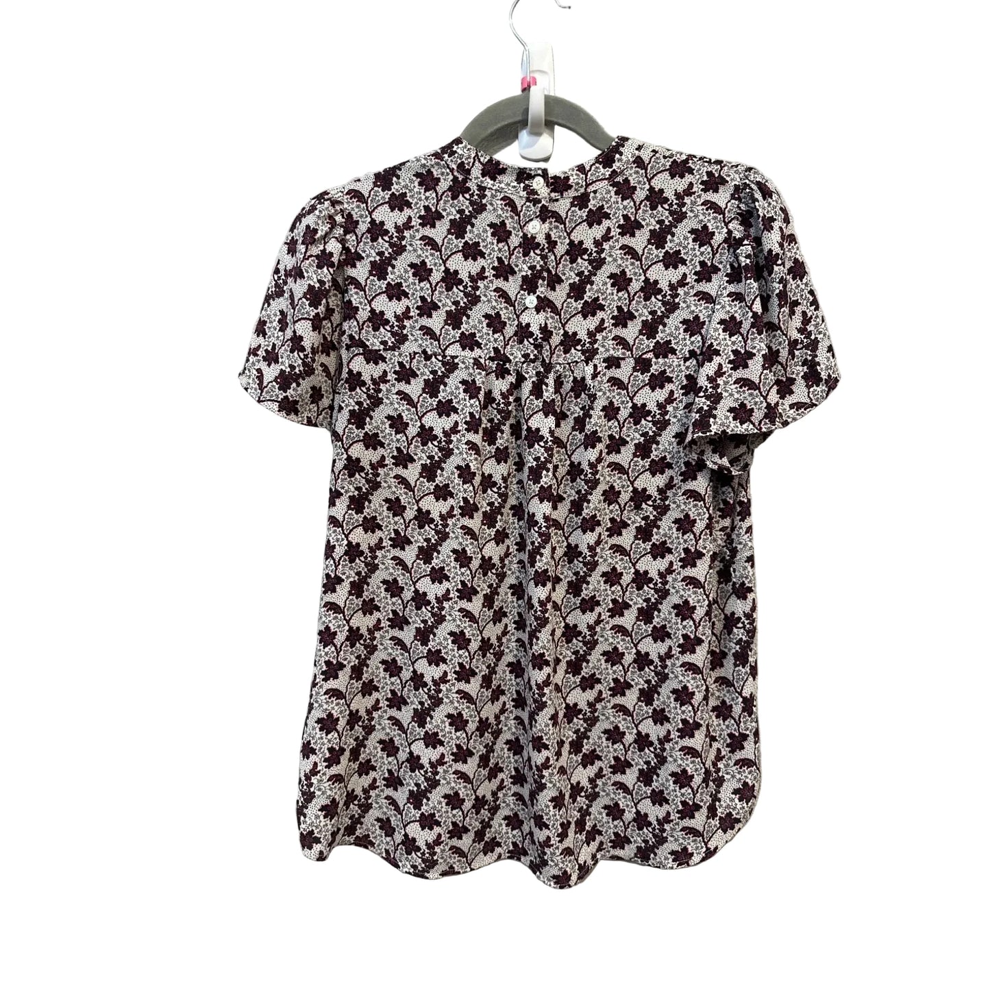 Top Short Sleeve By Loft In Floral Print, Size: Mp
