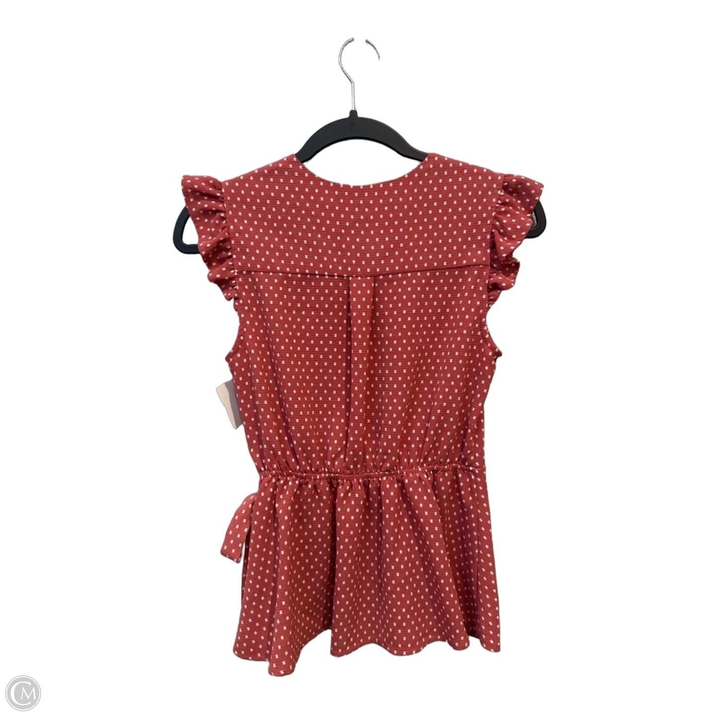 Top Sleeveless By Monteau In Pink & White, Size: M
