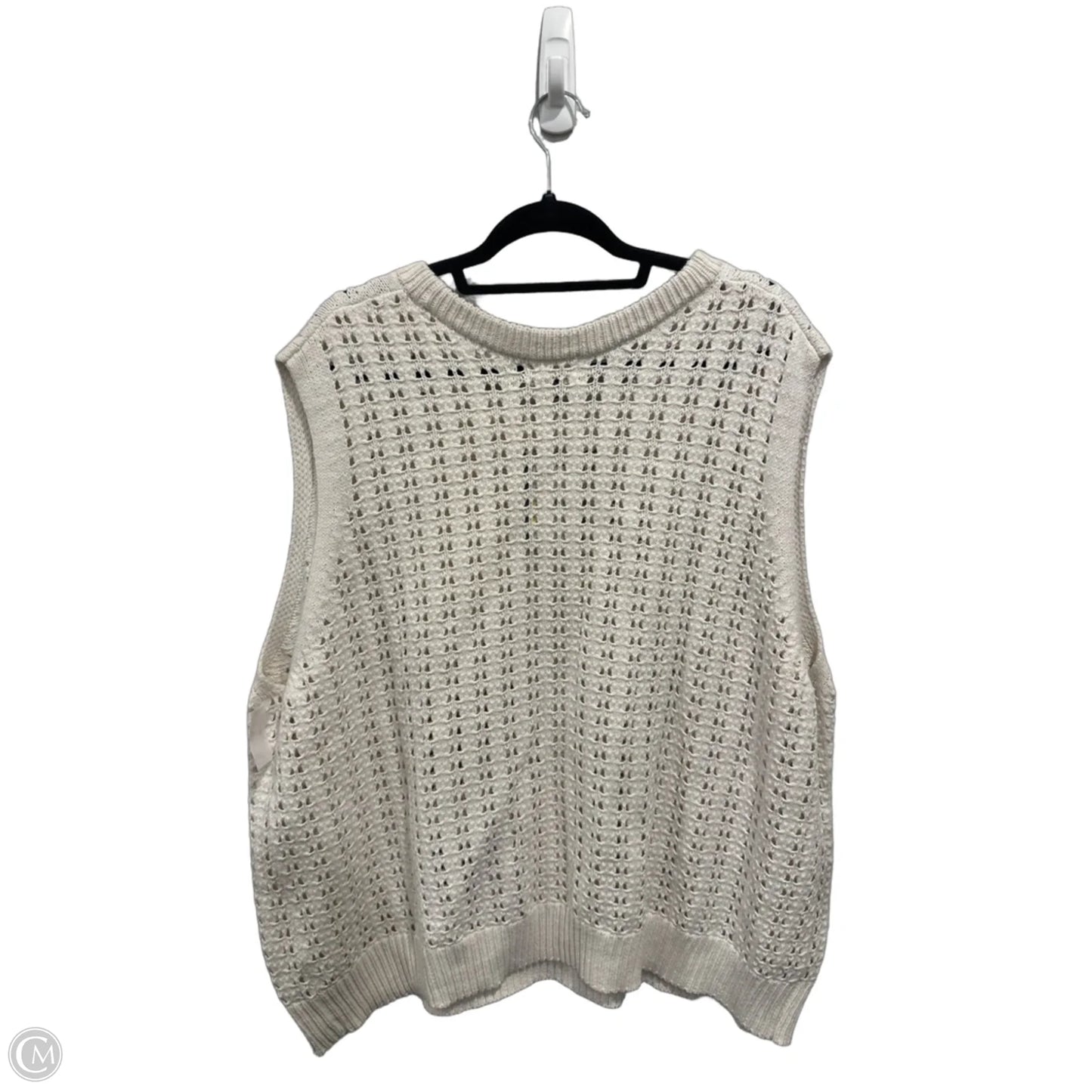Vest Sweater By Universal Thread In Cream, Size: 4x