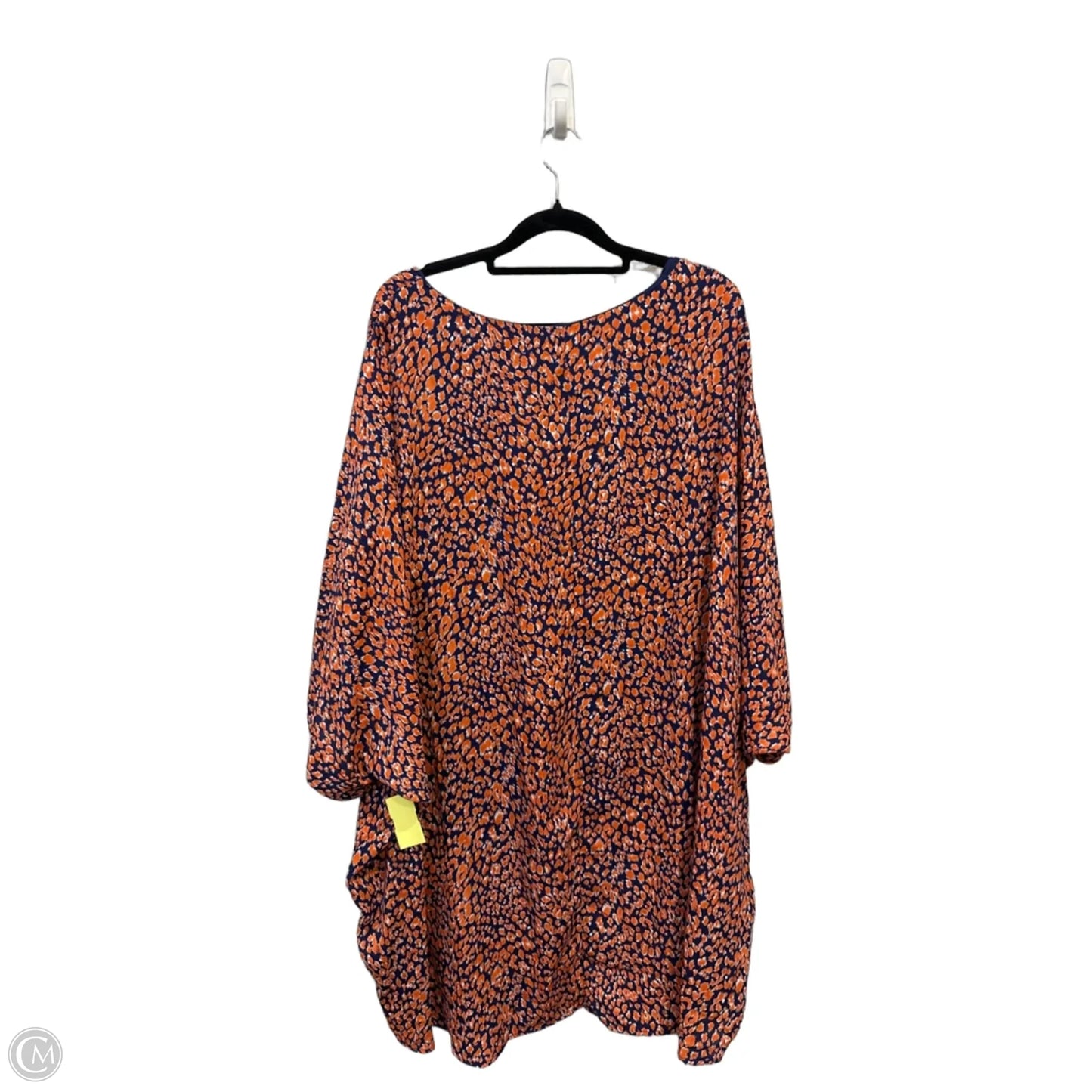 Top Short Sleeve By Adrienne In Animal Print, Size: 3x