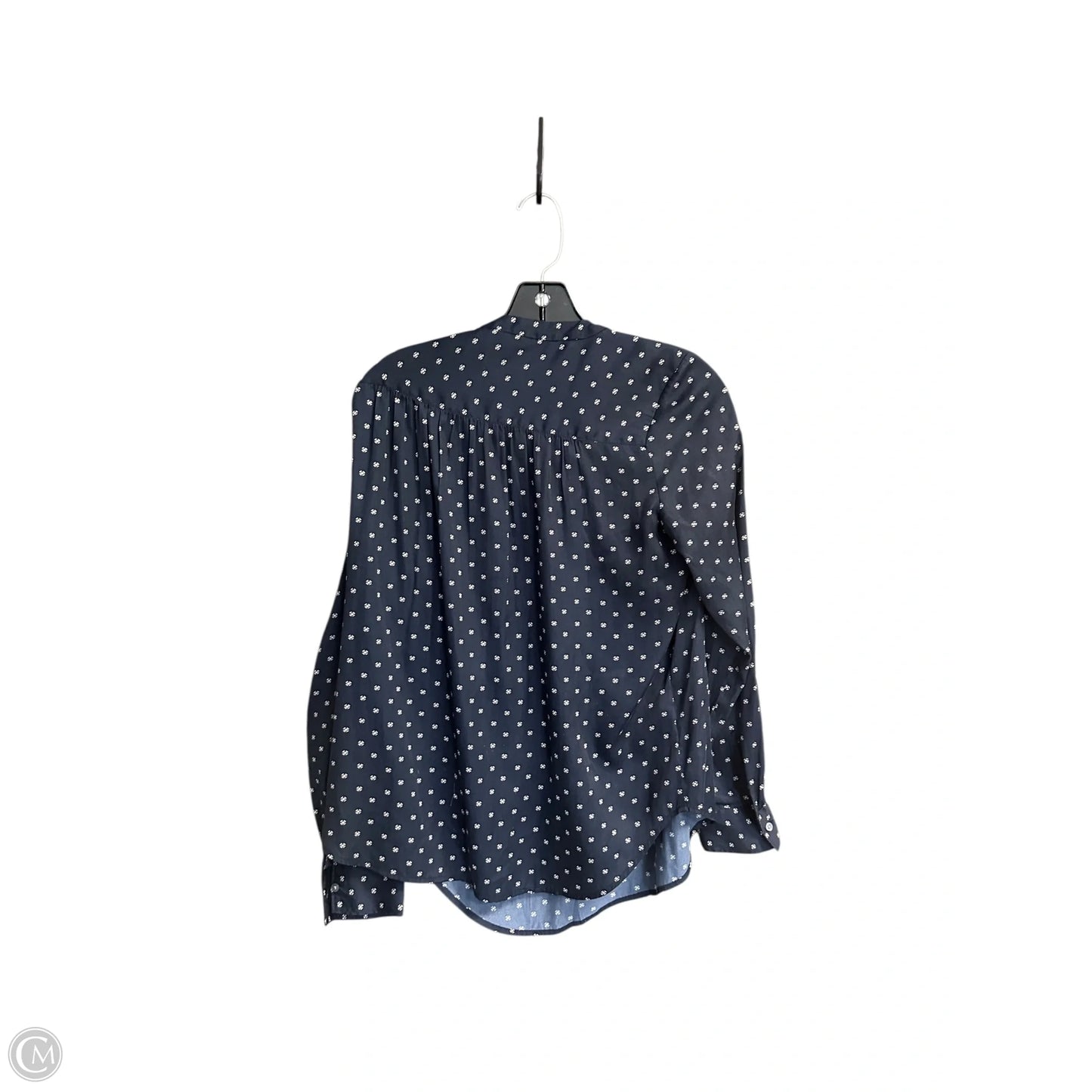 Blouse Long Sleeve By Loft In Navy, Size: S