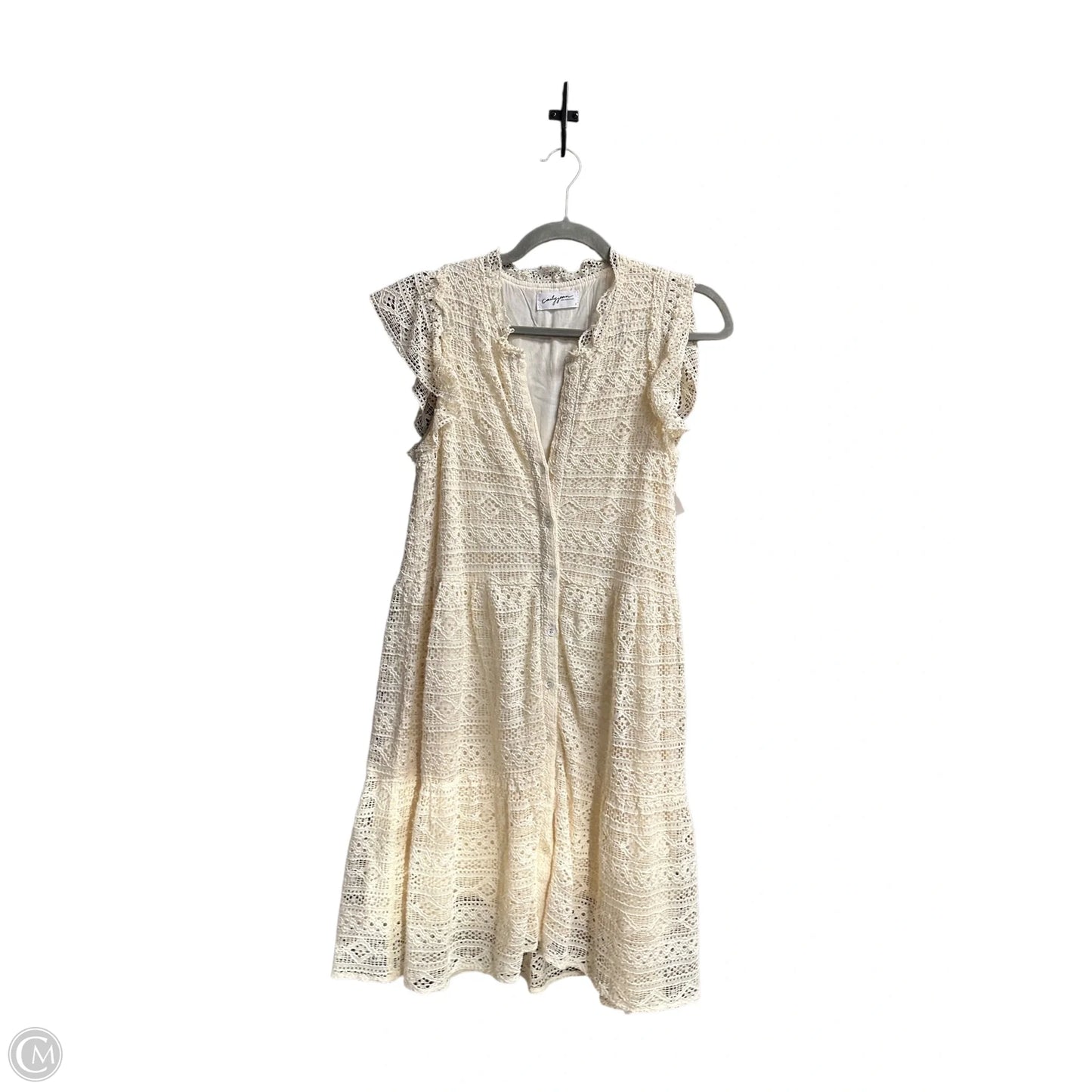 Dress Casual Midi By Clothes Mentor In Cream, Size: S