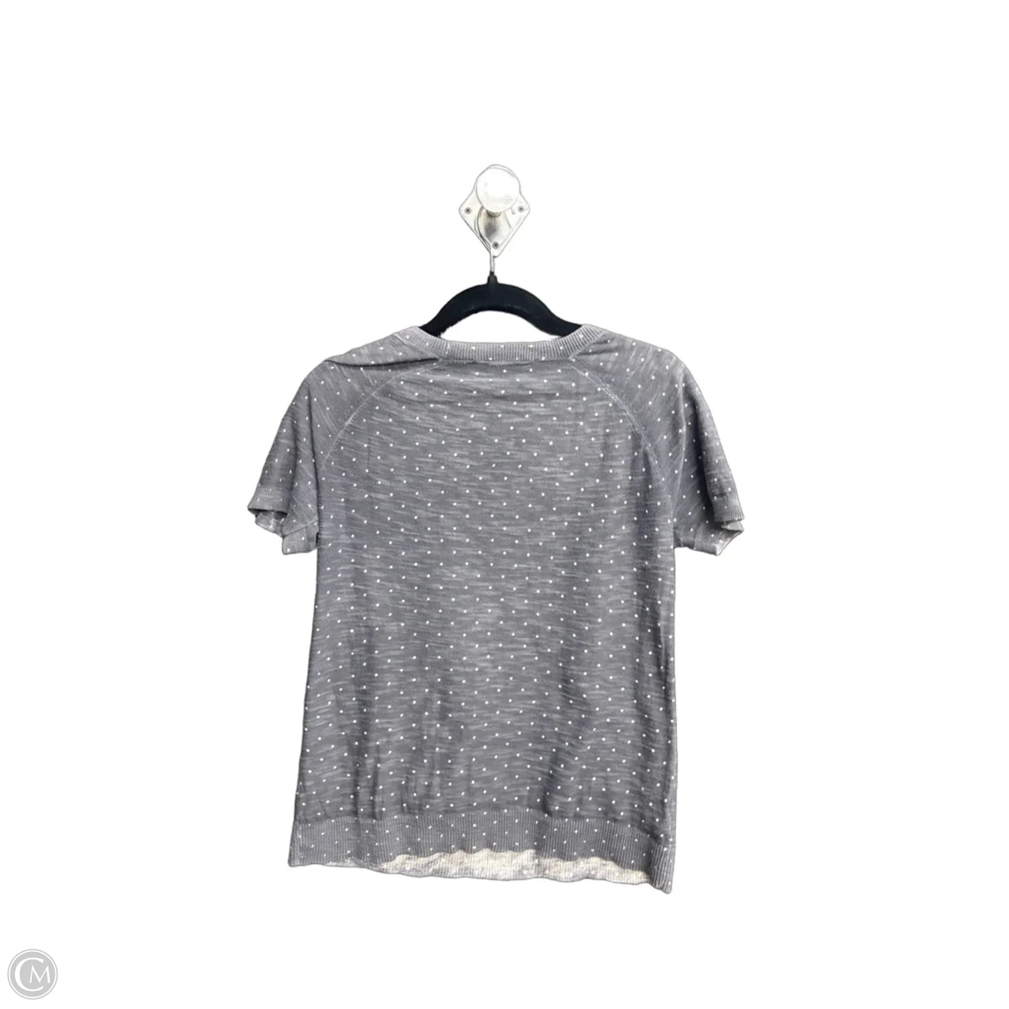 Top Short Sleeve By Loft In Grey, Size: Xs