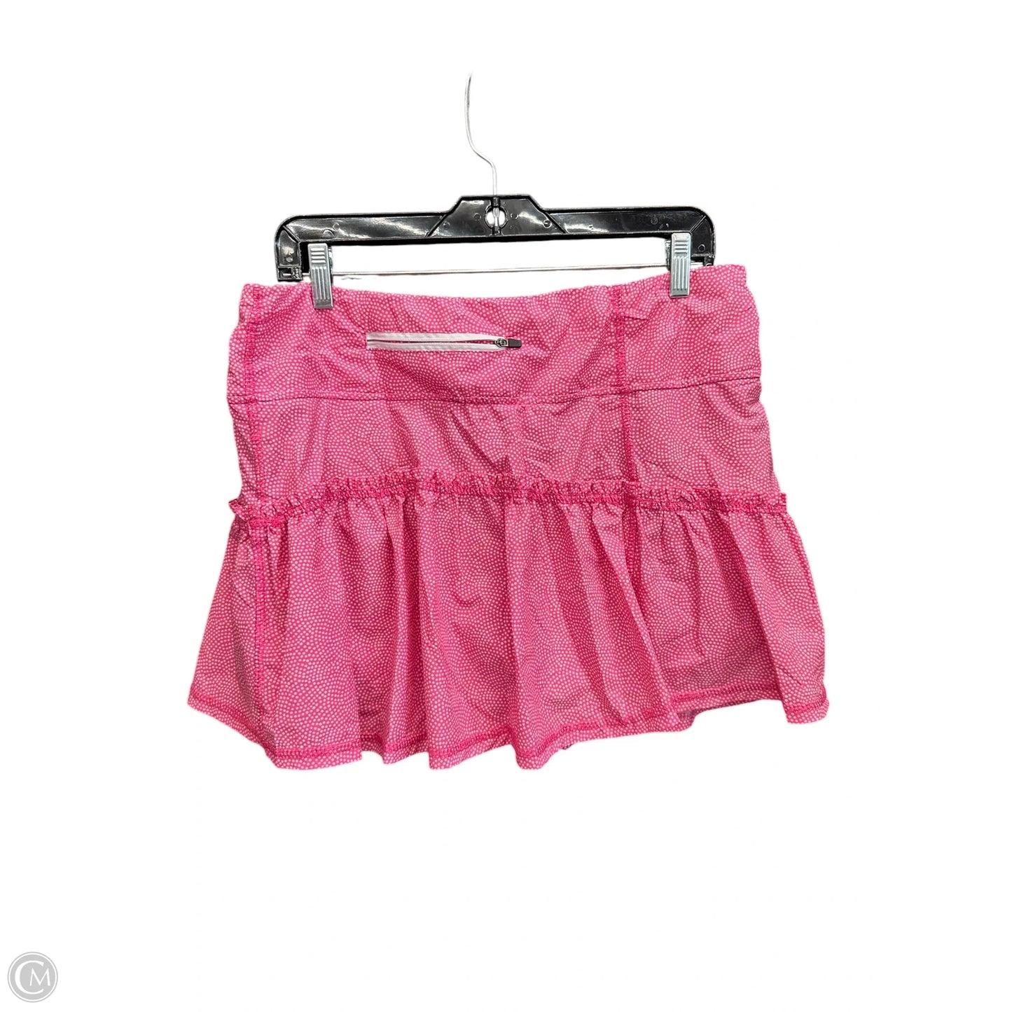 Athletic Skort By Clothes Mentor In Pink & White, Size: L