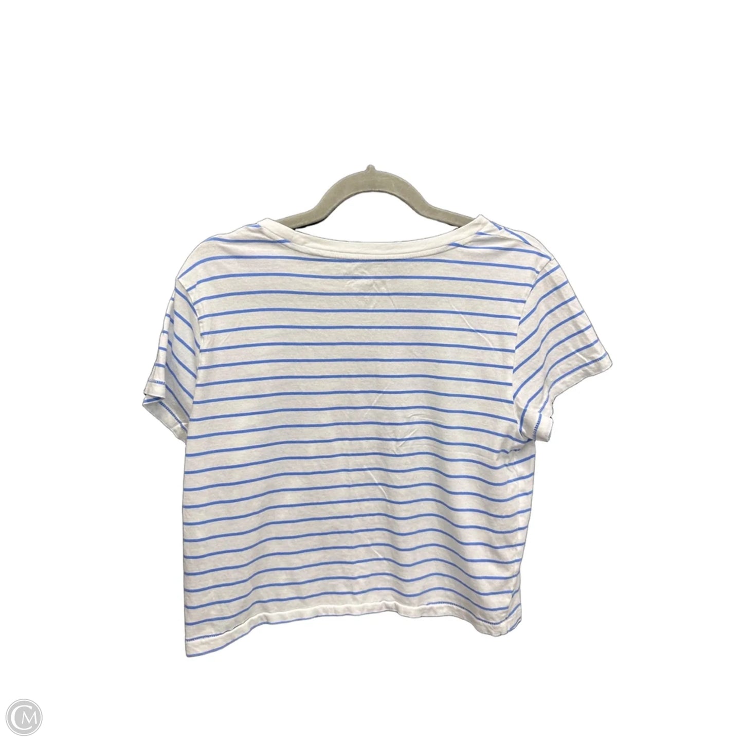 Top Short Sleeve By Universal Thread In Striped Pattern, Size: L