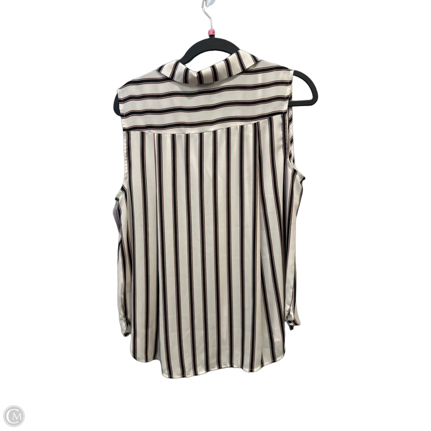 Top Sleeveless By Worthington In Striped Pattern, Size: Lp
