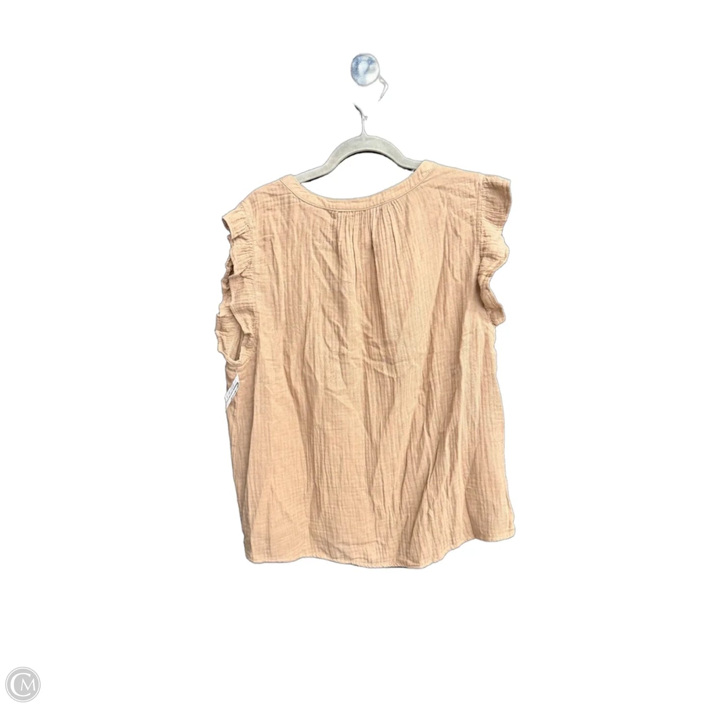 Top Sleeveless By Cosmic Blue Love In Brown, Size: Xl