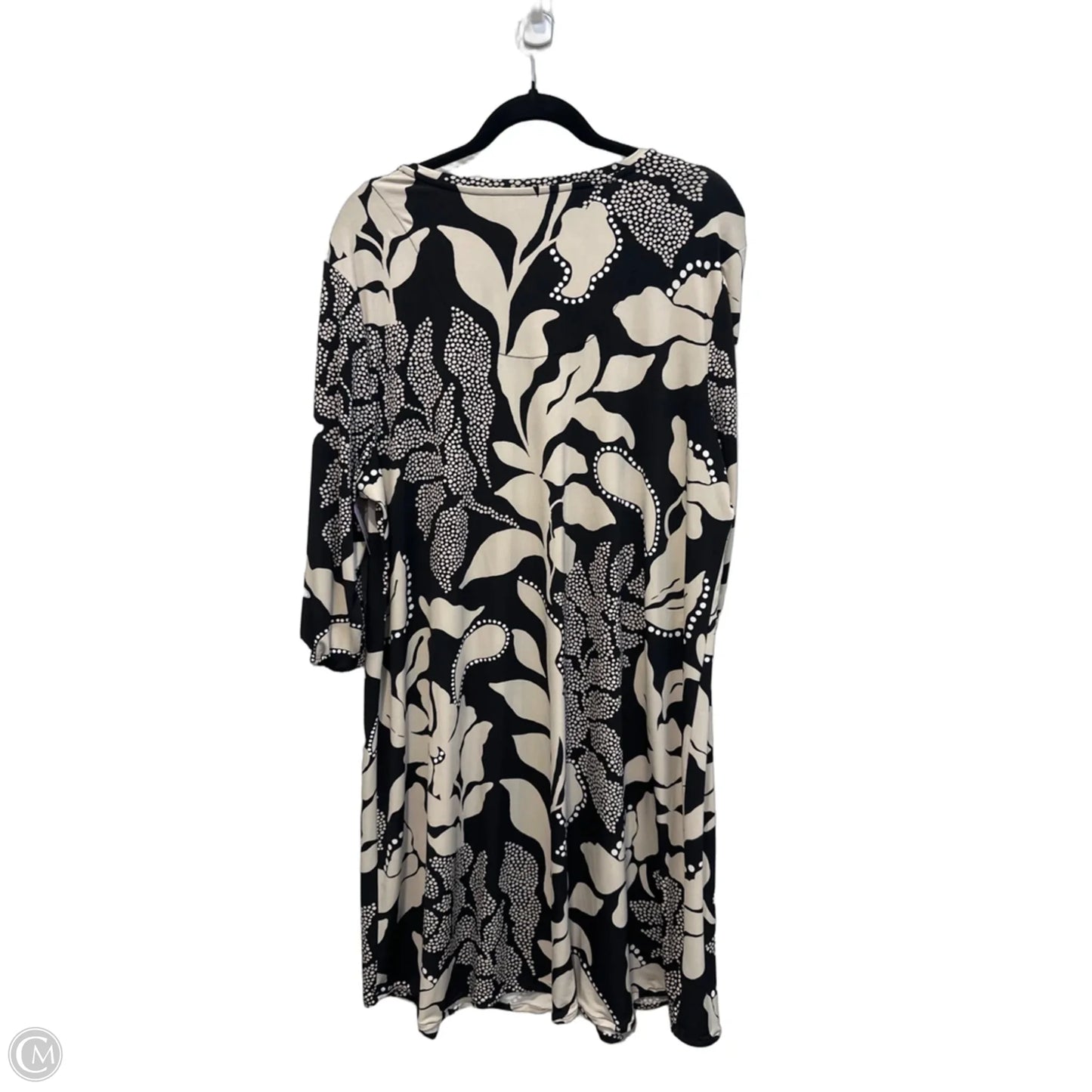 Dress Casual Short By Chicos In Black & Cream, Size: 2x