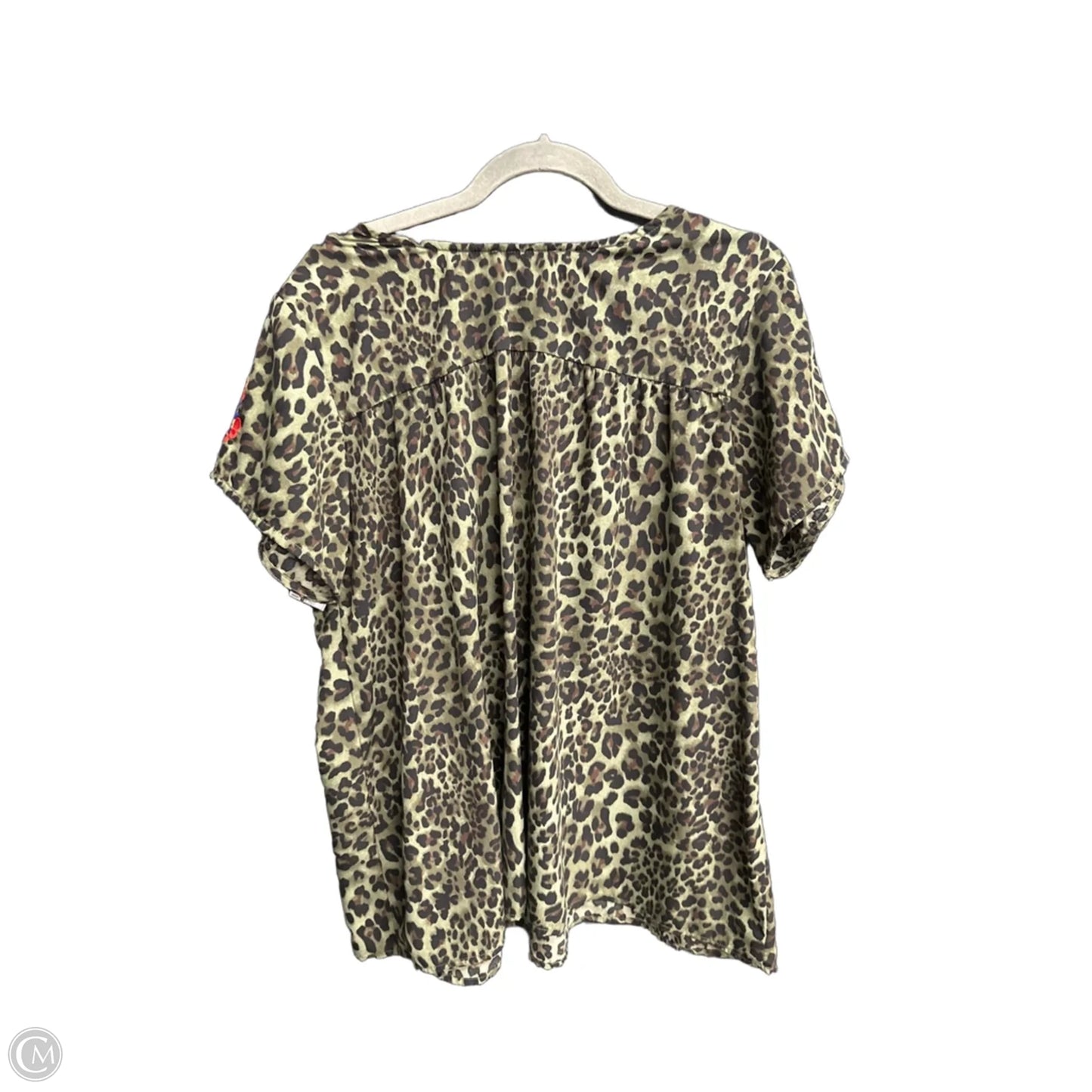 Top Short Sleeve By See And Be Seen In Leopard Print, Size: M