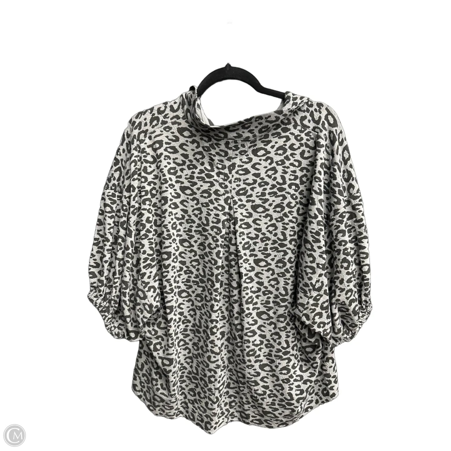 Top Short Sleeve By Umgee In Leopard Print, Size: L