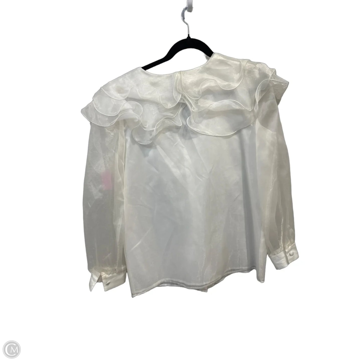 Top Long Sleeve By Clothes Mentor In Ivory, Size: L