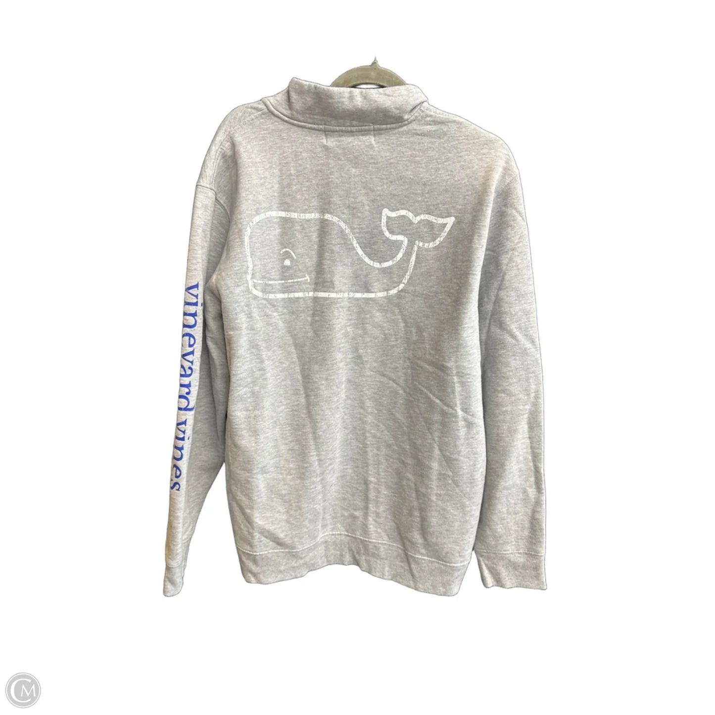 Sweatshirt Collar By Vineyard Vines In Grey, Size: L