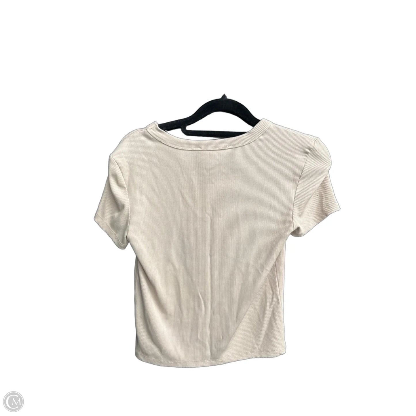 Top Short Sleeve By Clothes Mentor In Beige, Size: S