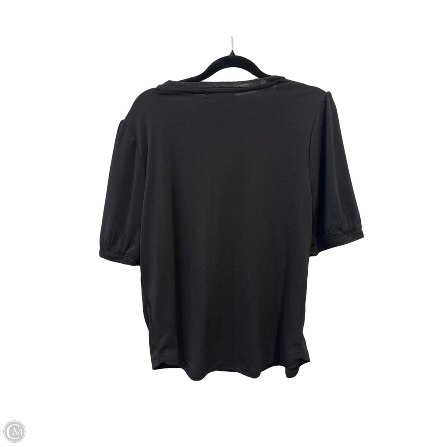 Top Short Sleeve By Banana Republic In Black, Size: M