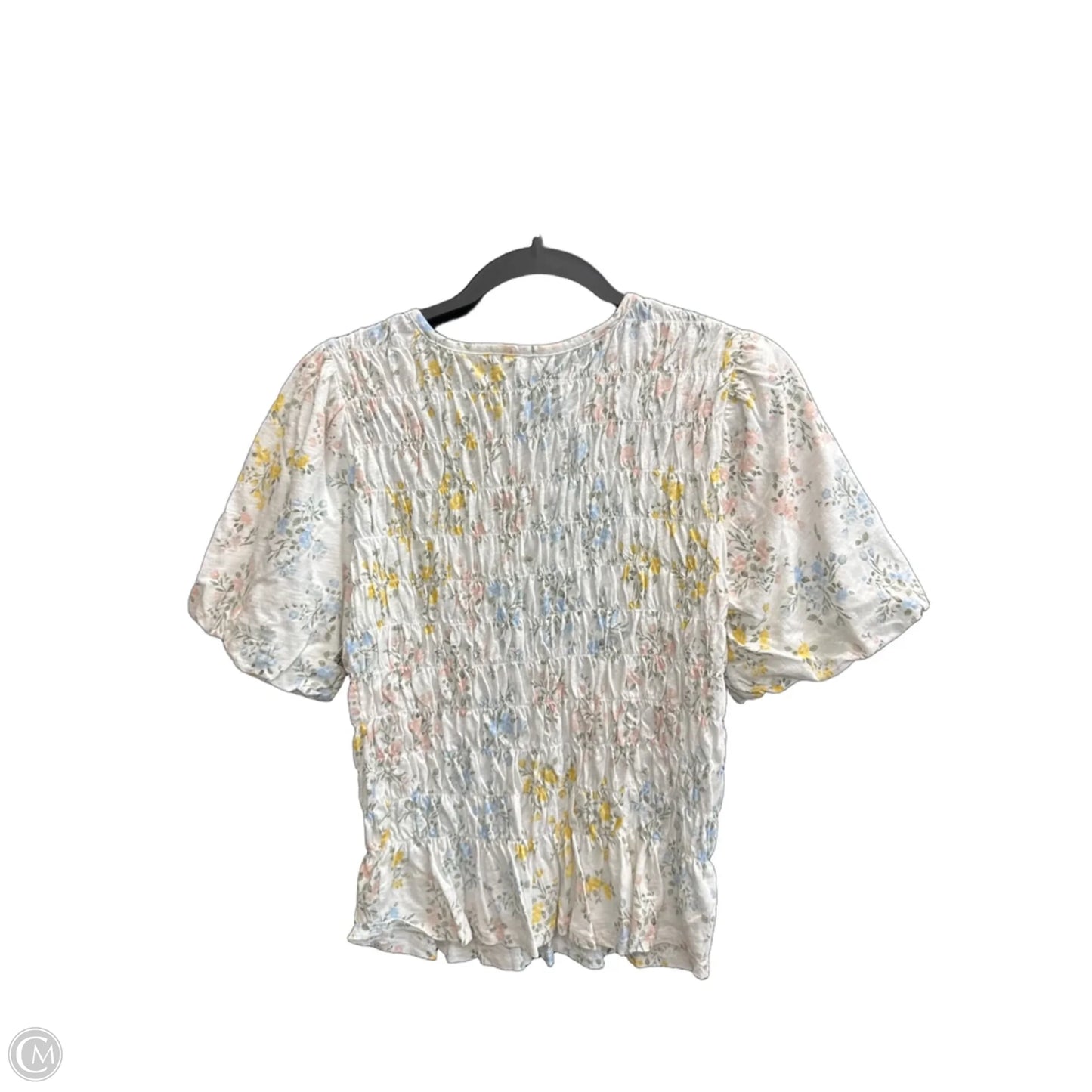 Top Short Sleeve By Cato In Floral Print, Size: Xl