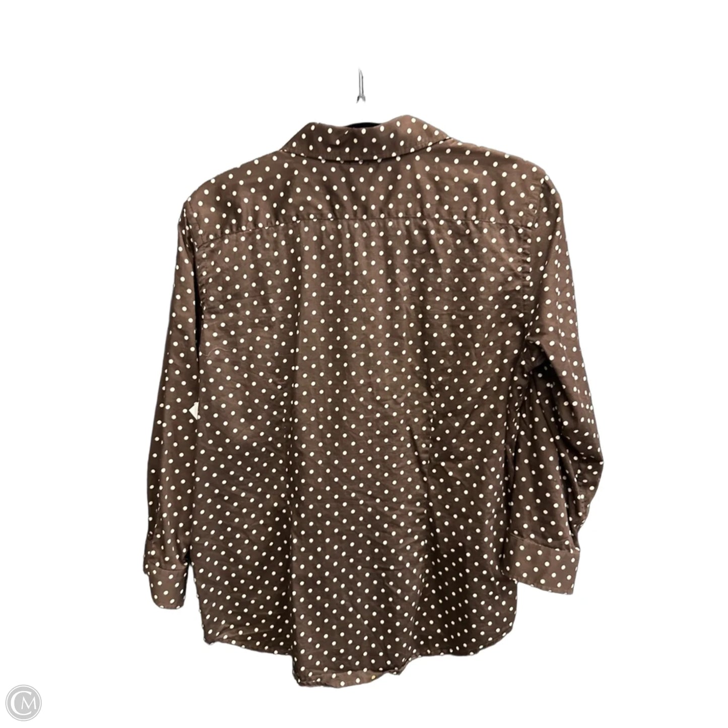 Top Long Sleeve By Lauren By Ralph Lauren In Polkadot Pattern, Size: L