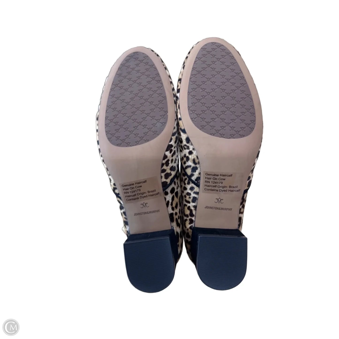 Shoes Heels Block By Johnston & Murphy In Leopard Print, Size: 8