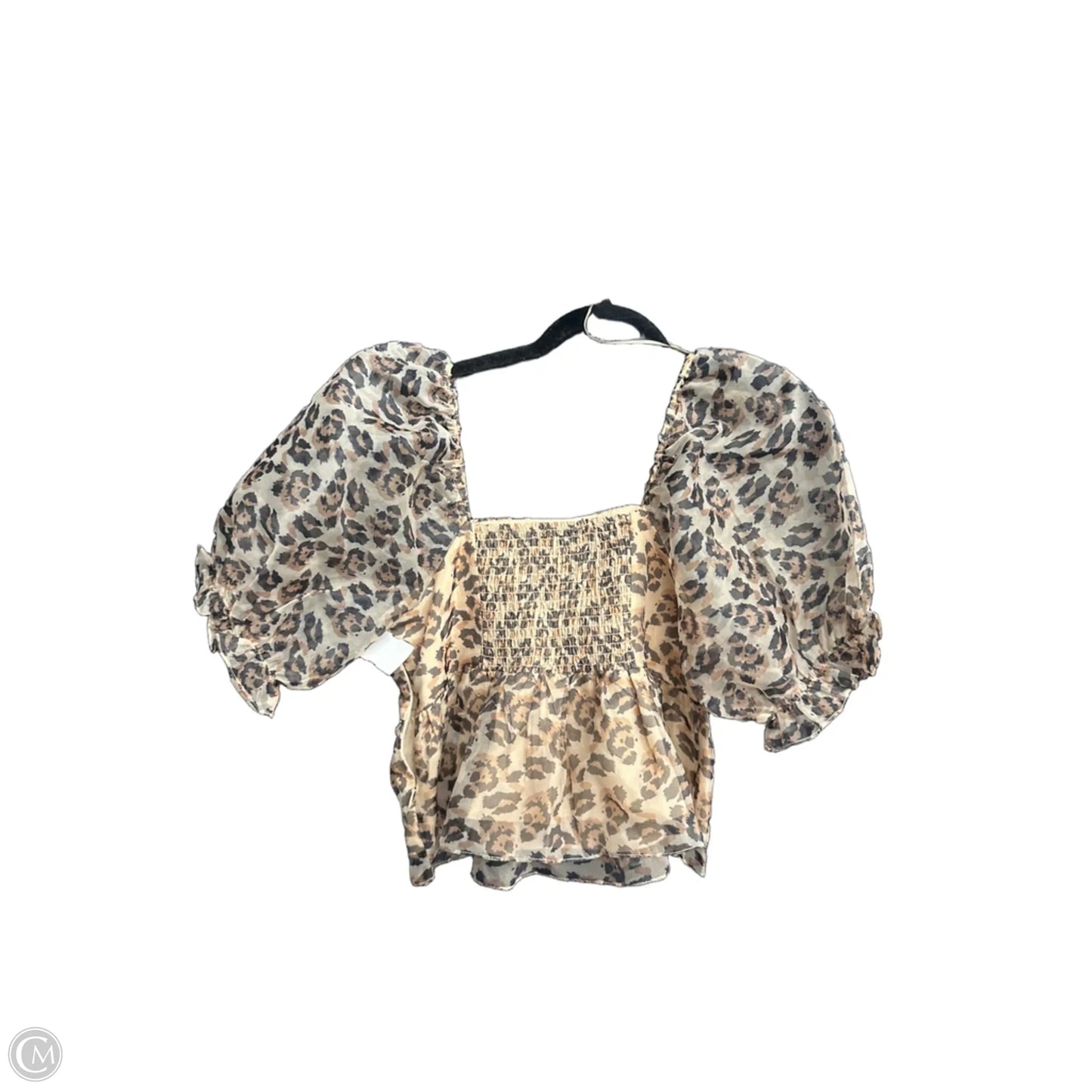 Top Short Sleeve By Endless Rose In Leopard Print, Size: M
