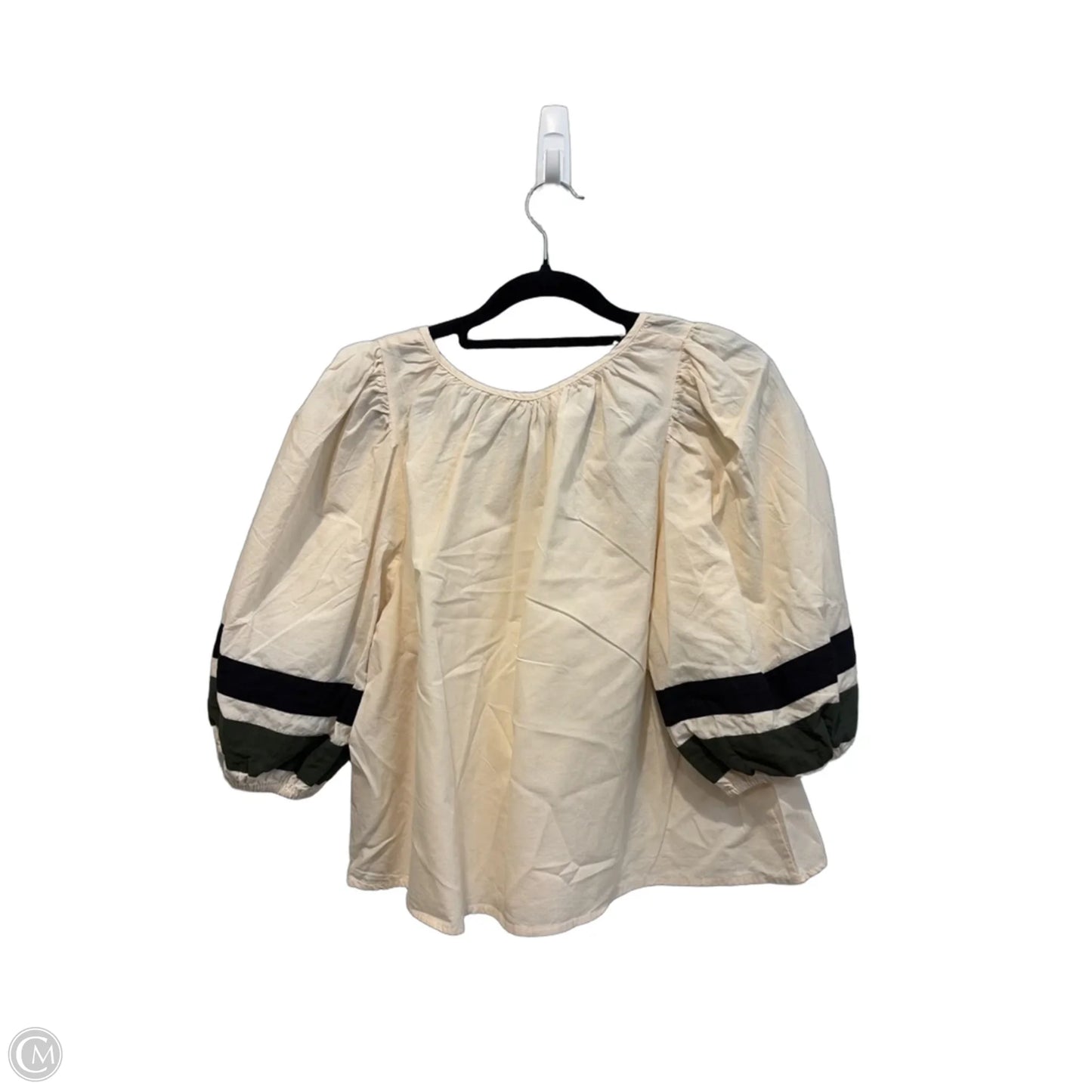Top Short Sleeve By The Great. In Cream, Size: M