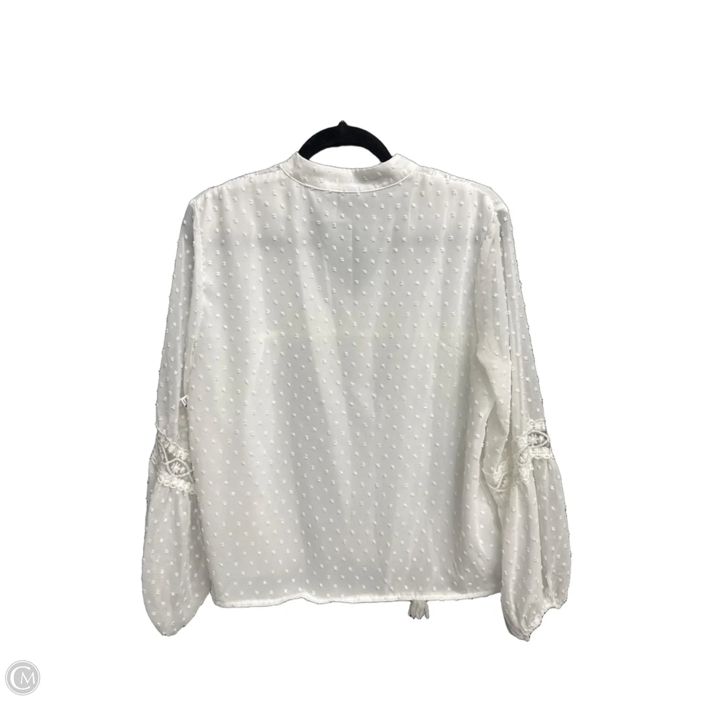 Top Long Sleeve By Shein In White, Size: M