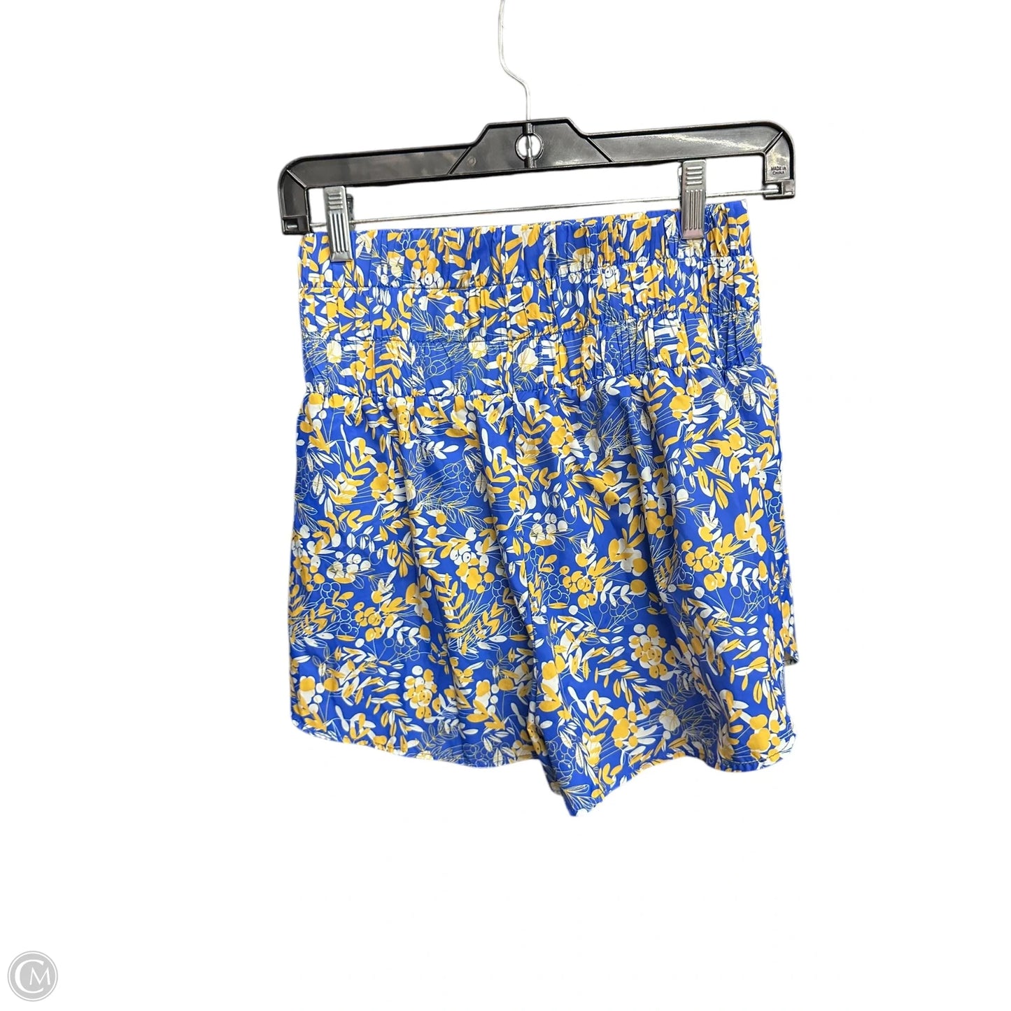 Athletic Shorts By Tcec In Blue & Yellow, Size: S