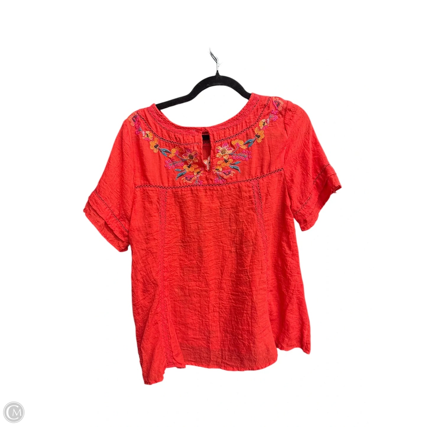 Top Short Sleeve By Umgee In Red, Size: S