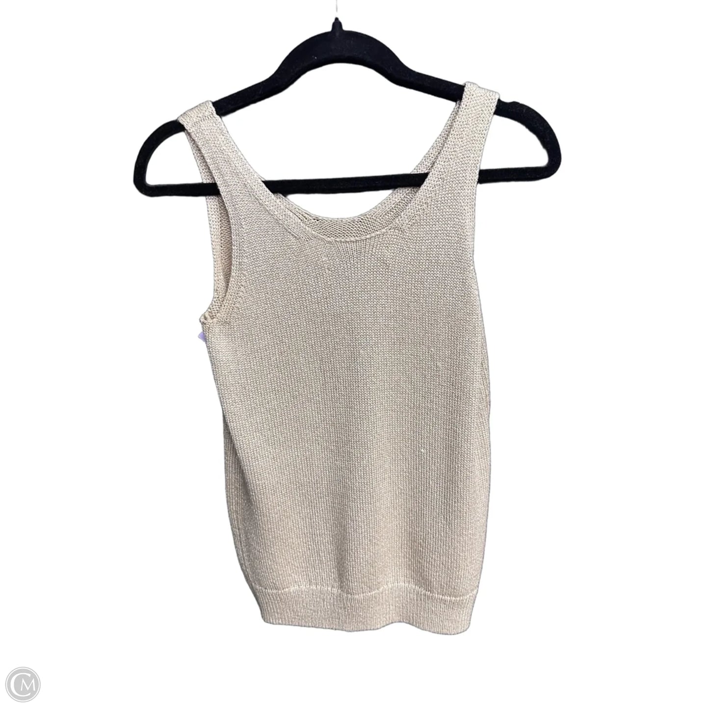 Top Sleeveless By Loft In Gold, Size: Xs