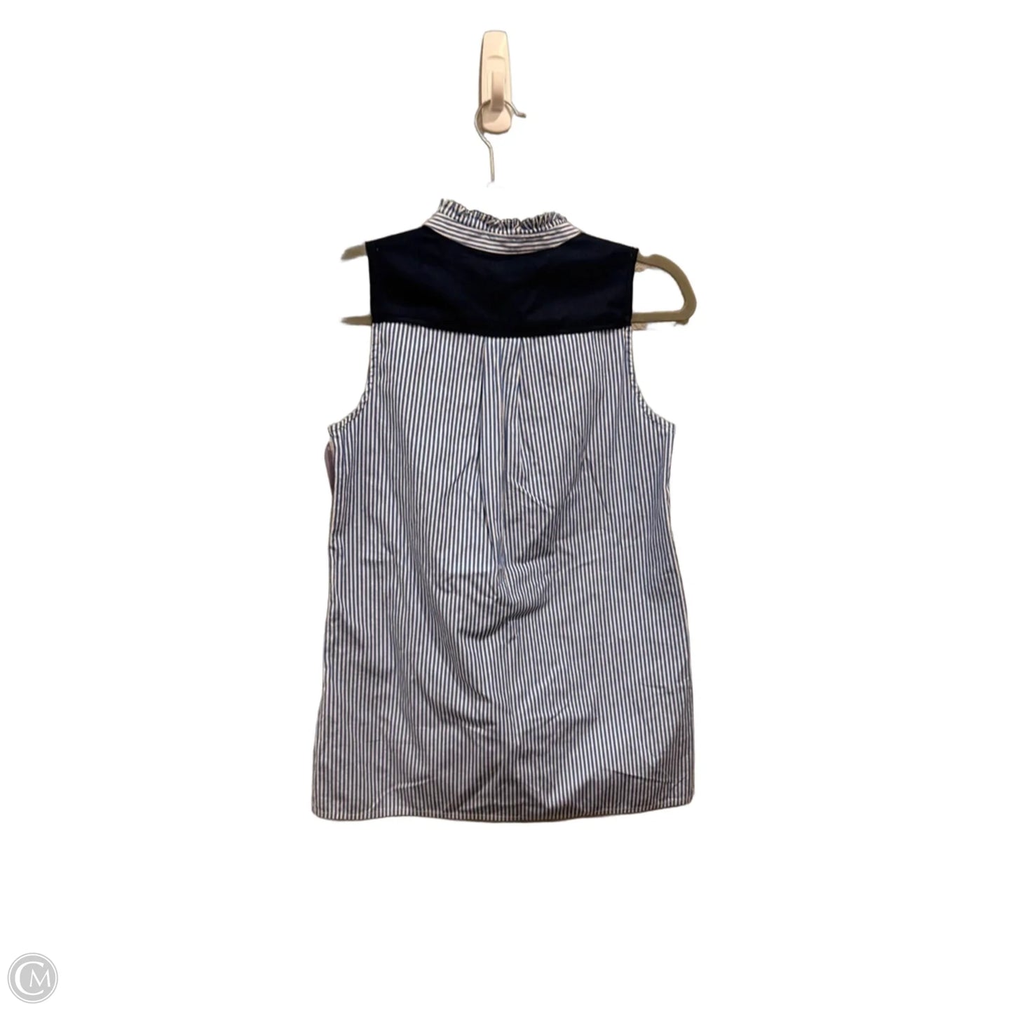 Top Sleeveless By J. Crew In Blue & White, Size: Xs