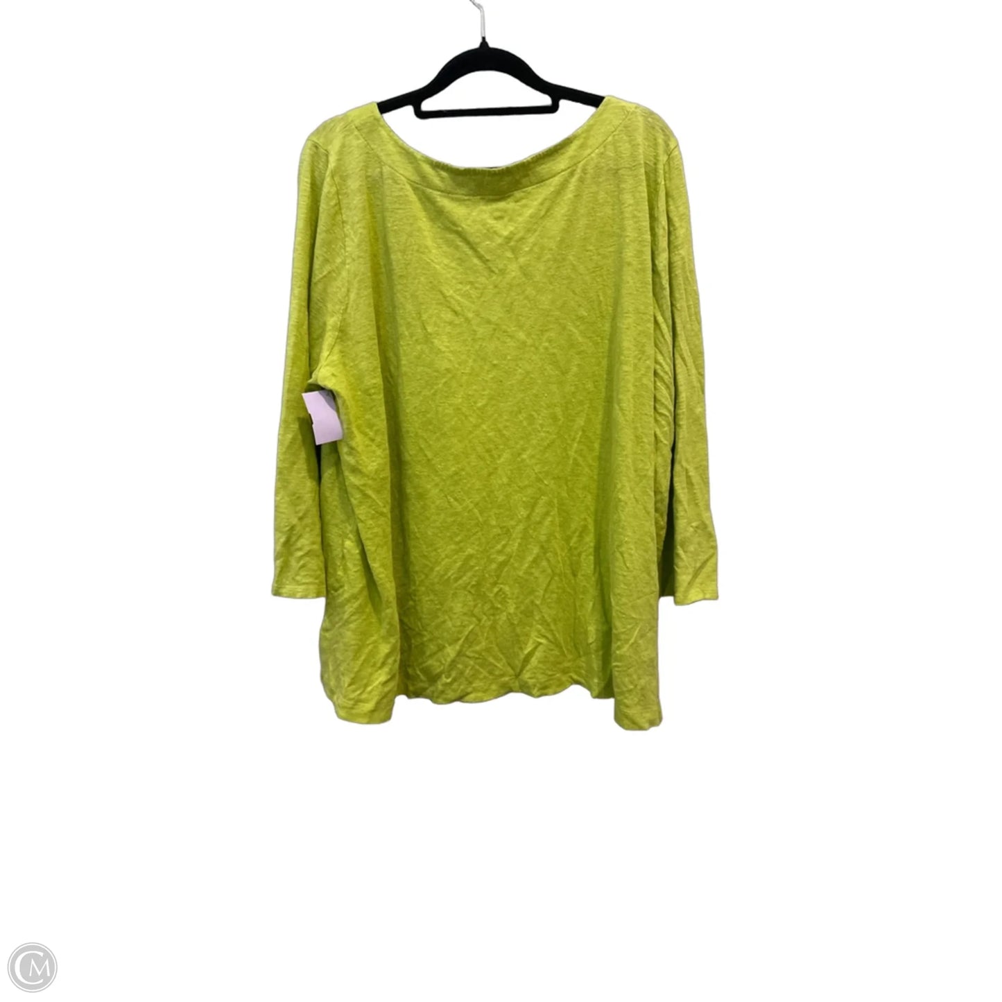 Top Long Sleeve By Eileen Fisher In Green, Size: Xl