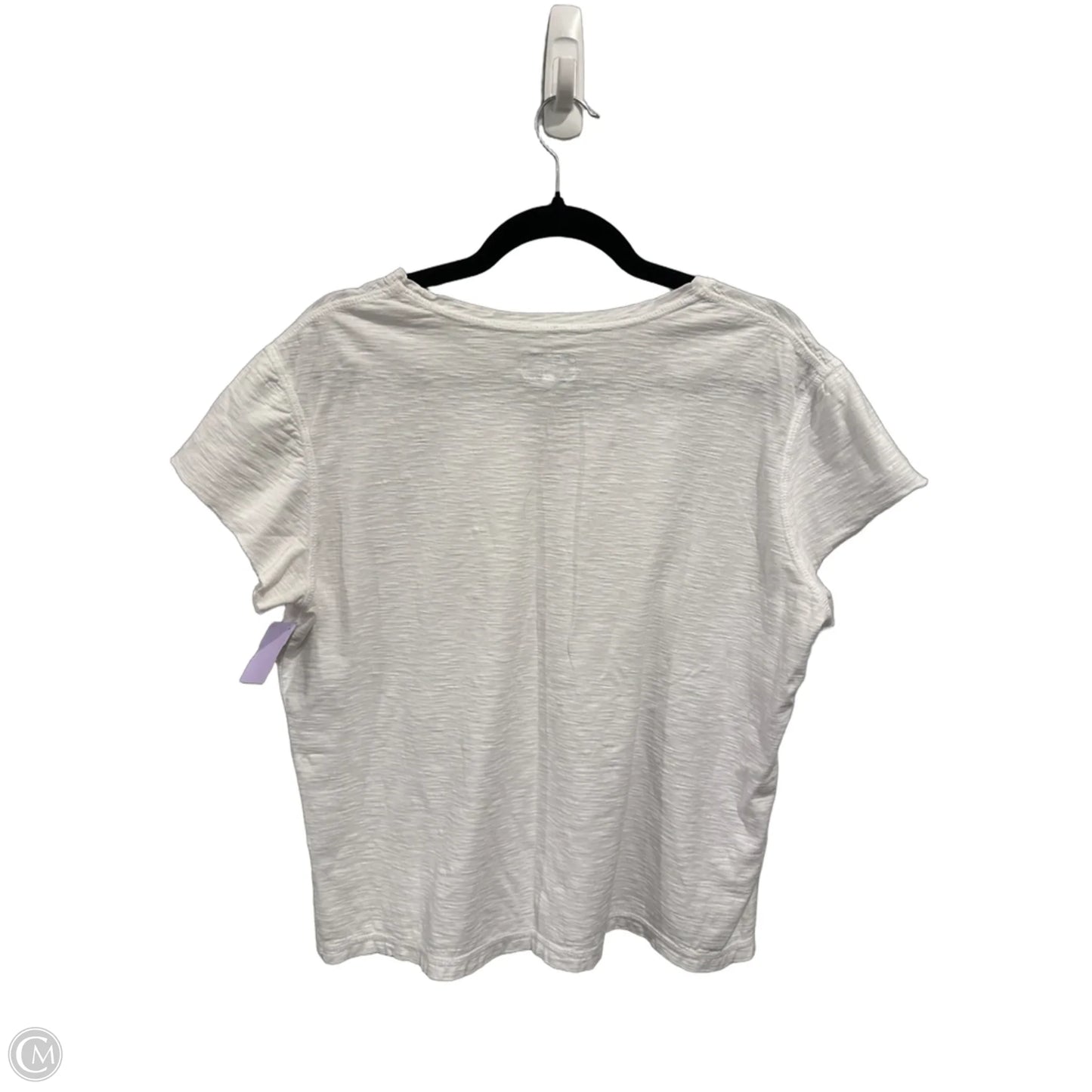 Top Short Sleeve By Clothes Mentor In White, Size: L