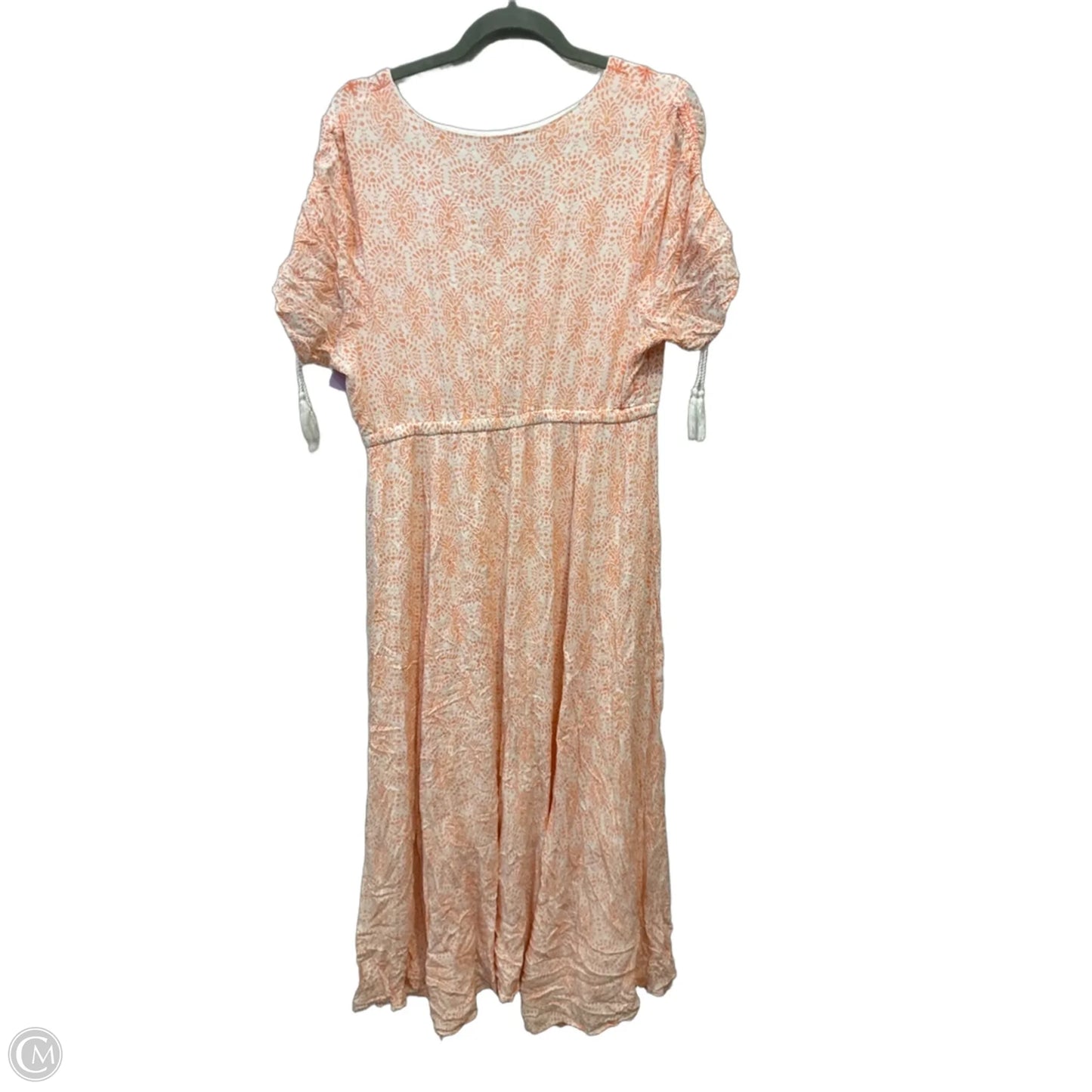 Dress Casual Maxi By Torrid In Orange & White, Size: L