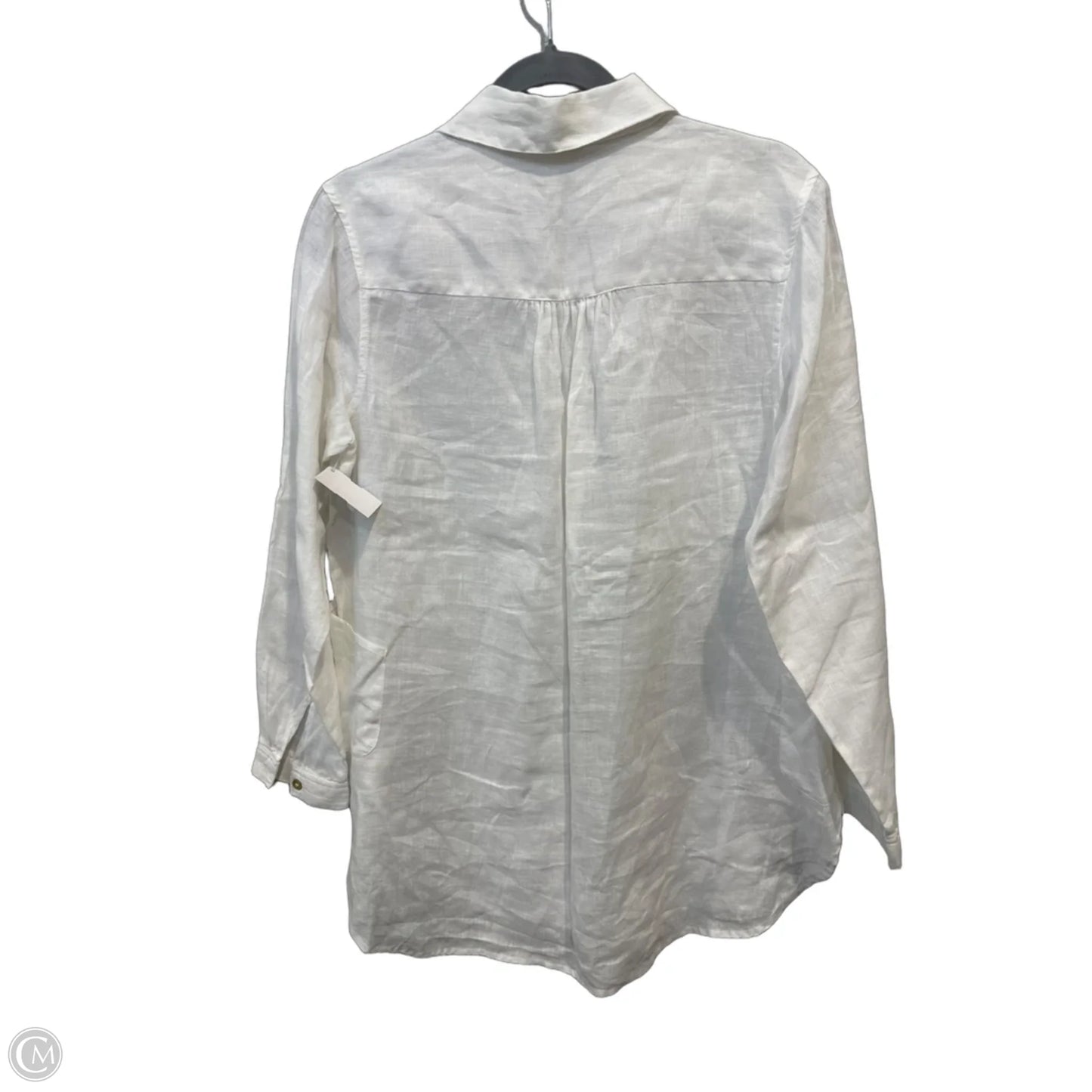 Top Long Sleeve By Magaschoni In White, Size: S