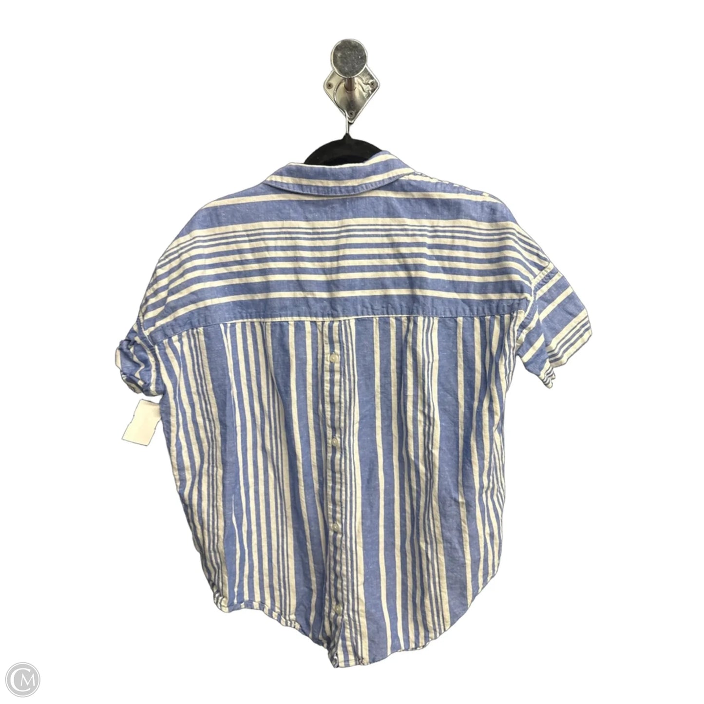 Top Short Sleeve By Madewell In Striped Pattern, Size: S